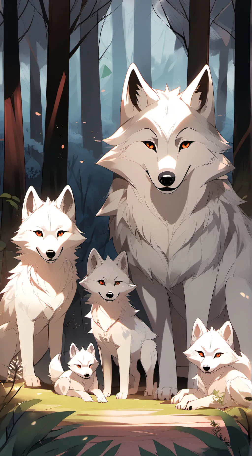 ai character: wolf family background