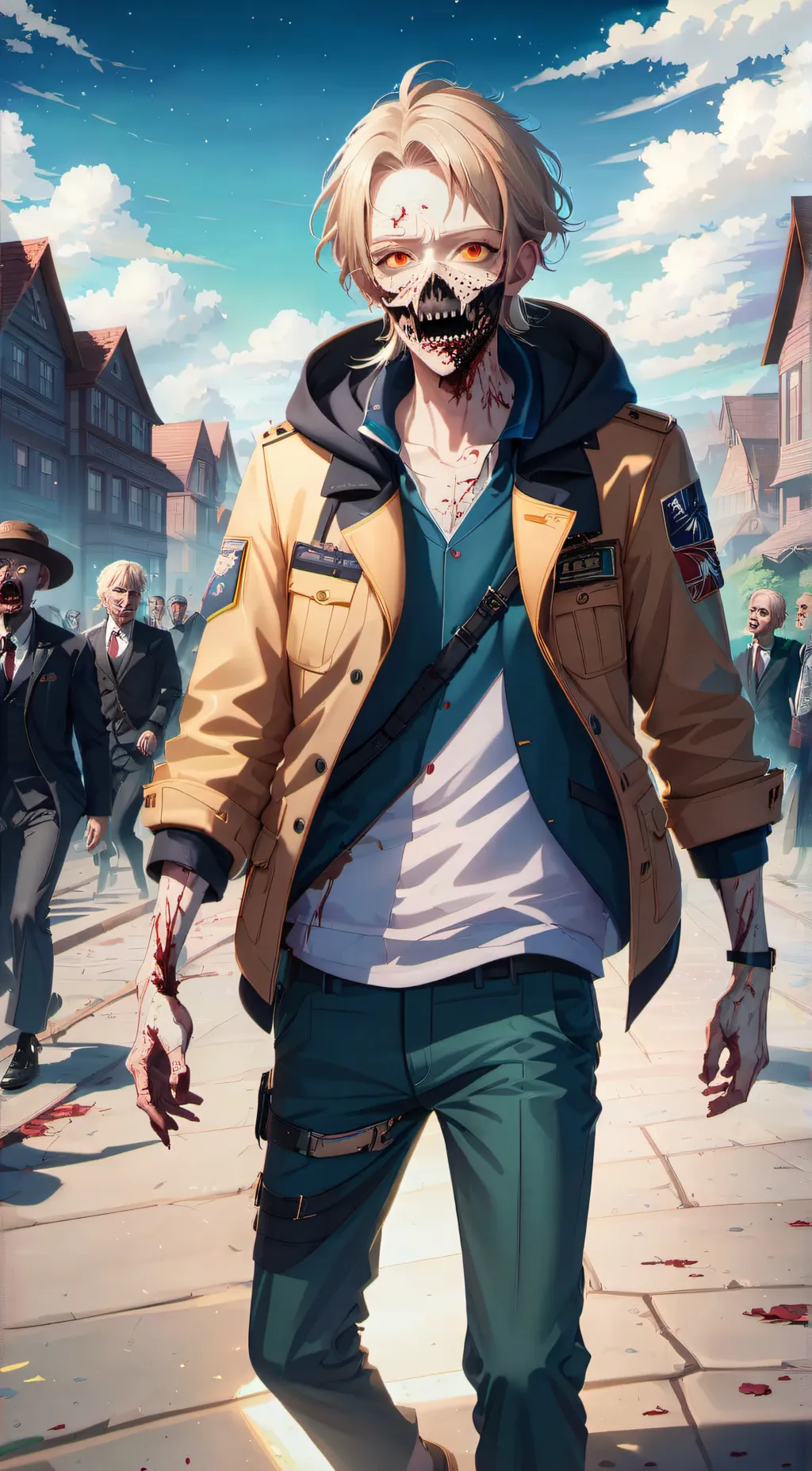 ai character: Zombie apocalypse  background