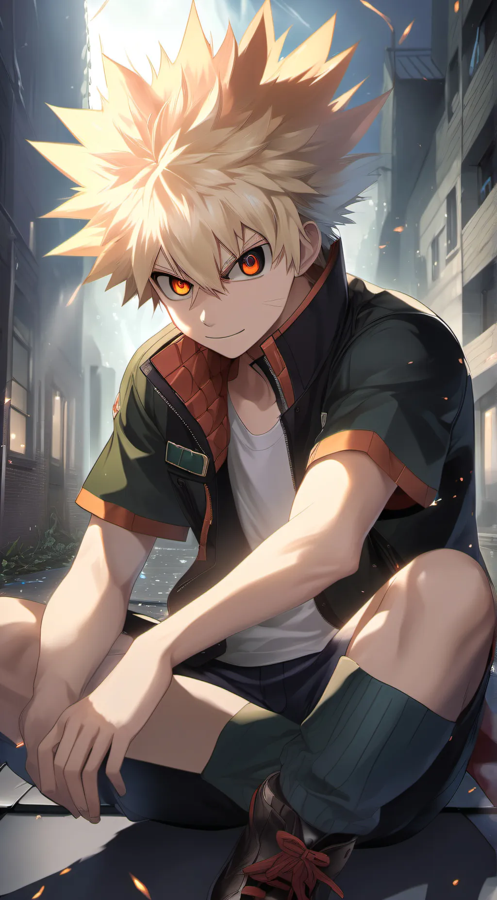 ai character: Katsuki bakugo background