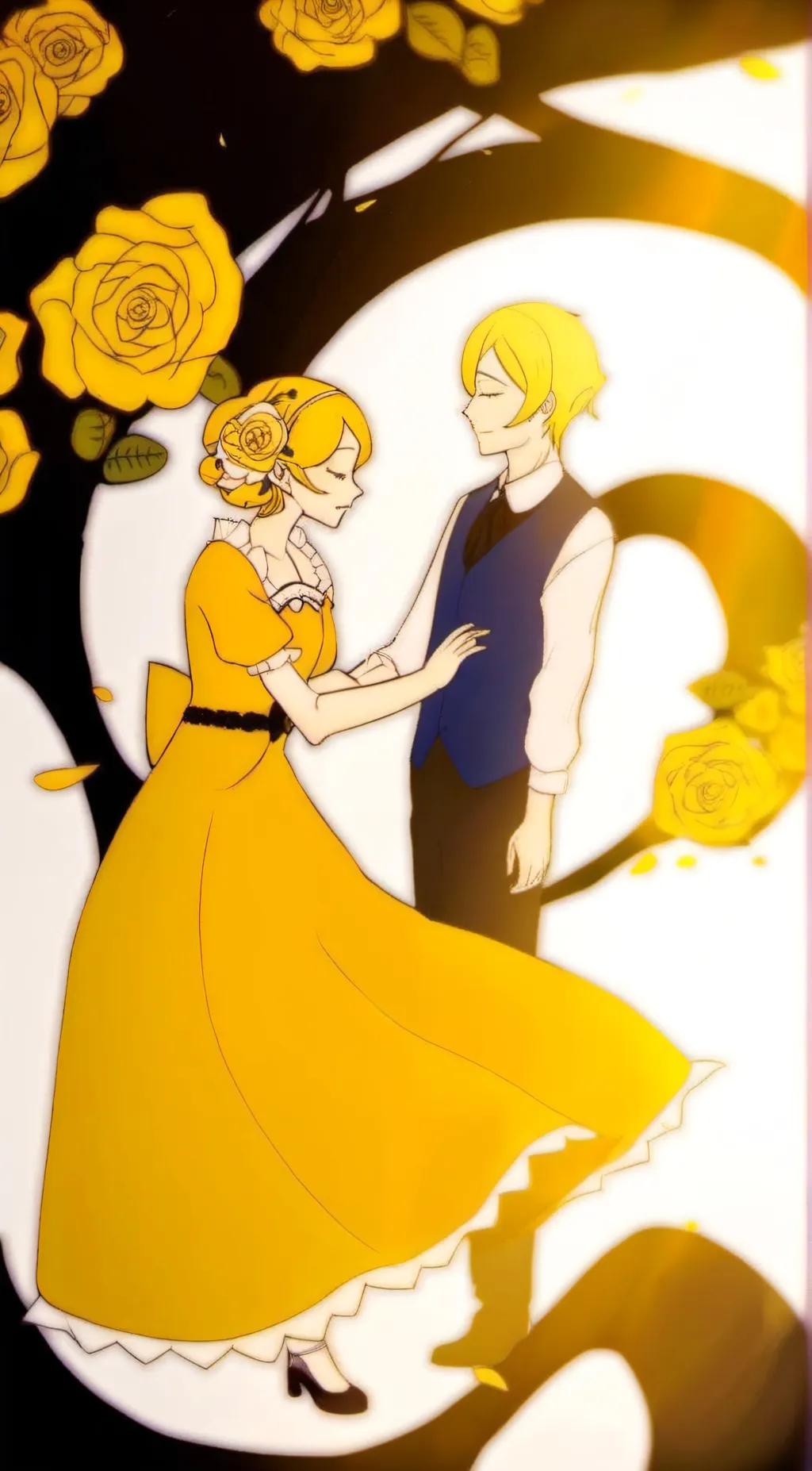 ai character: Flower blooms background