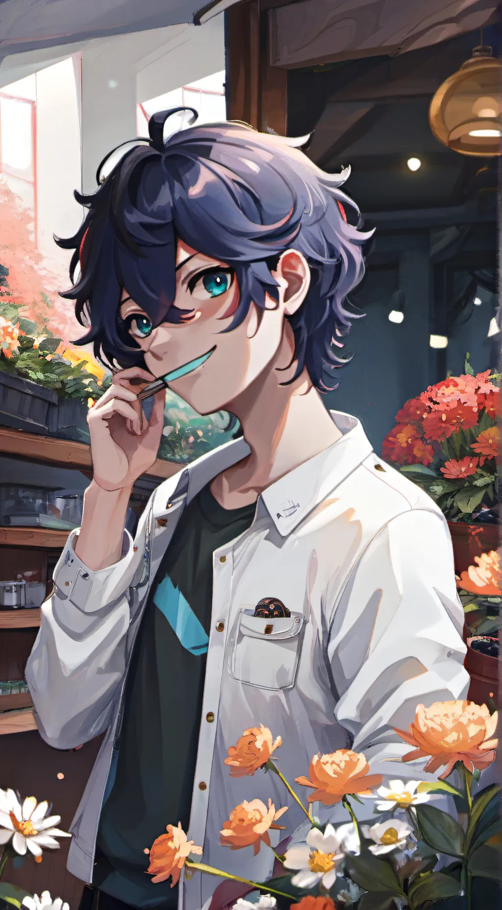 ai character: nico di Angelo background