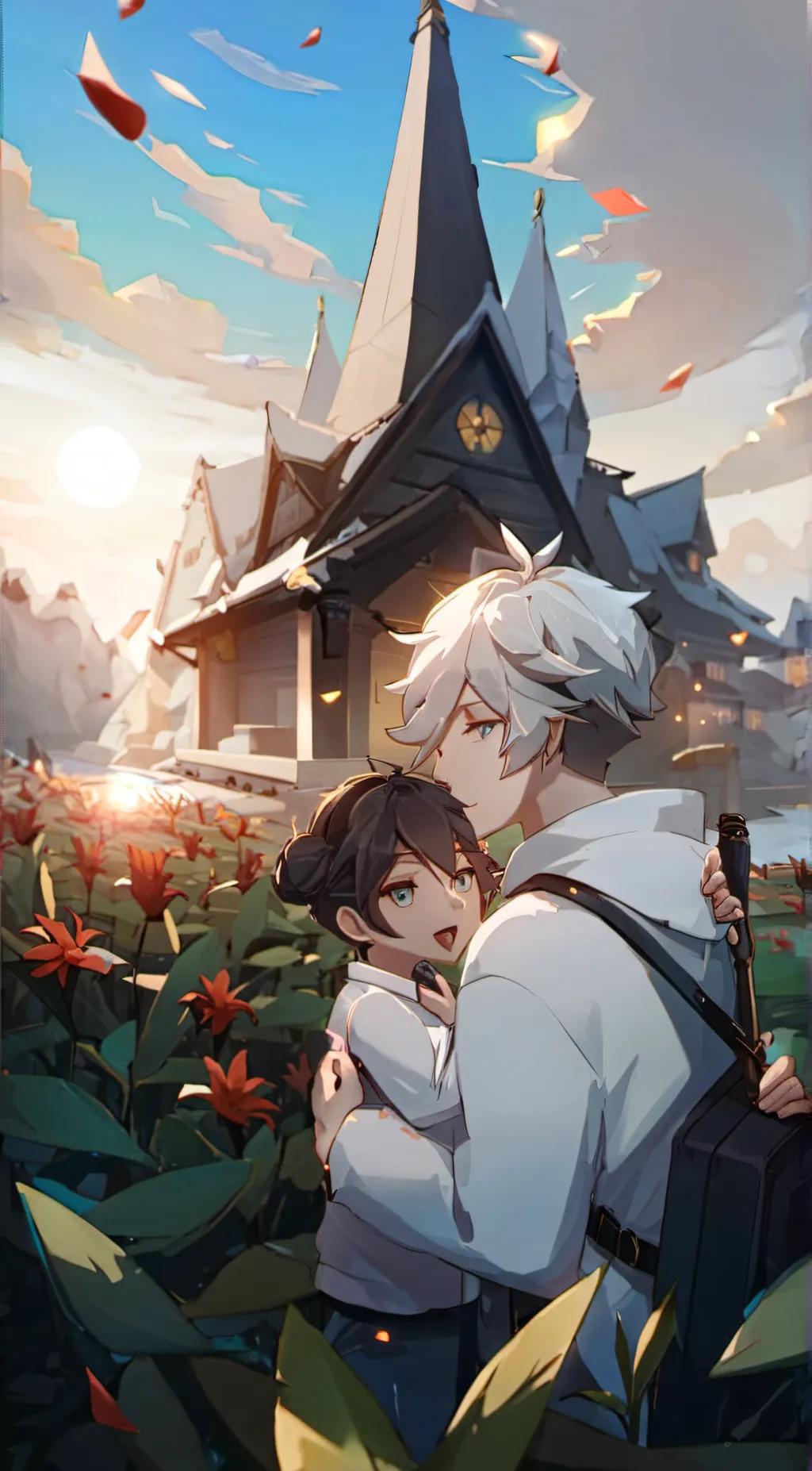 ai character: smile dog background