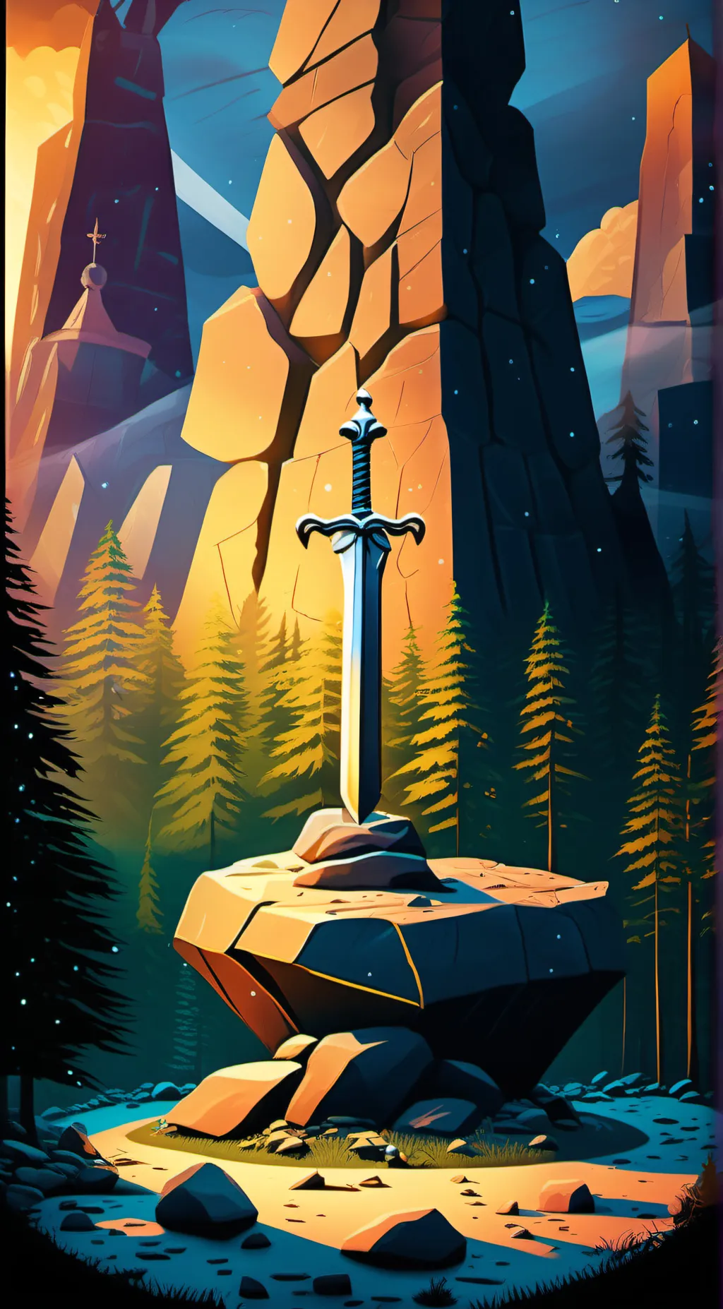 ai character: Excalibur background