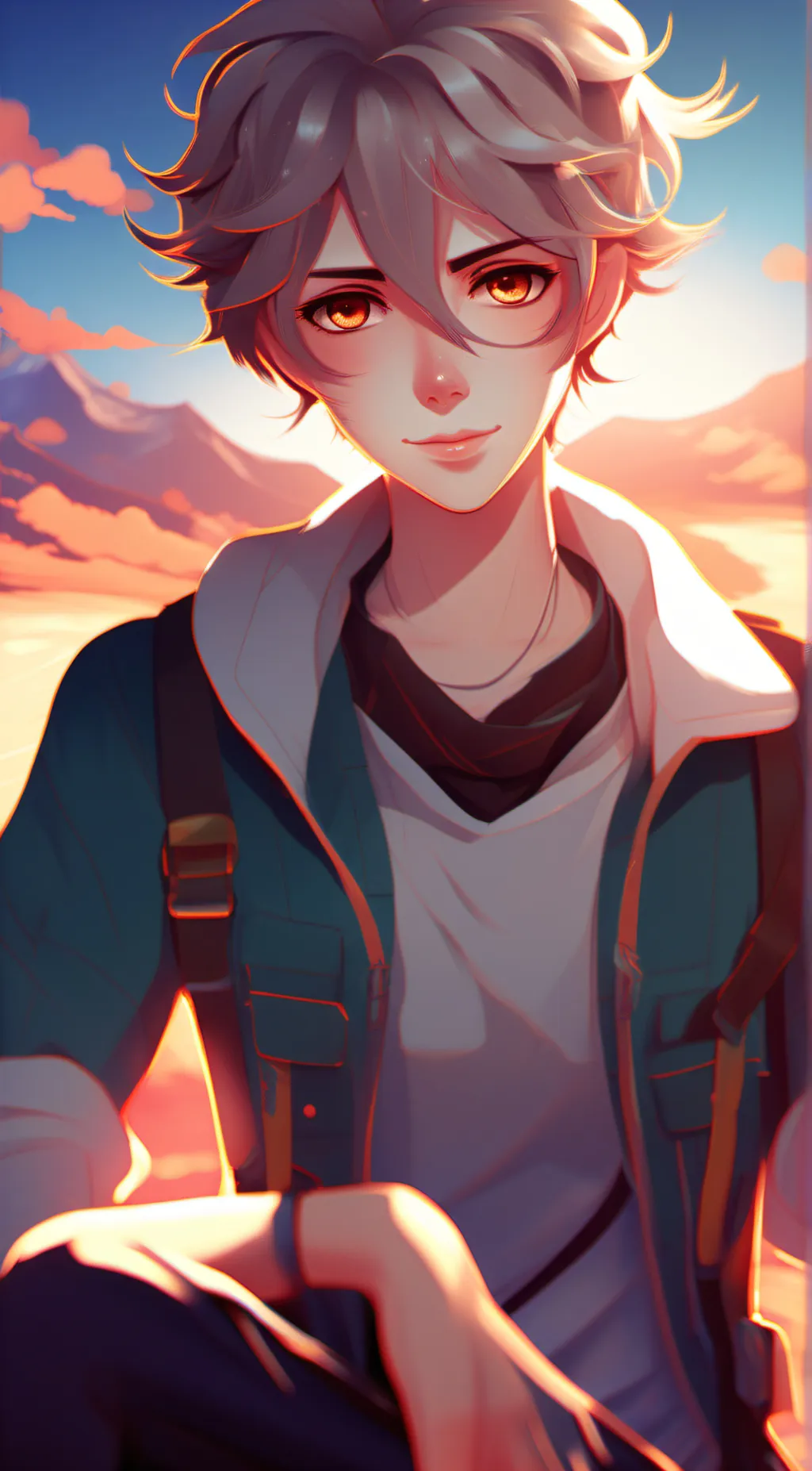 ai character: 💙Jack frost  background