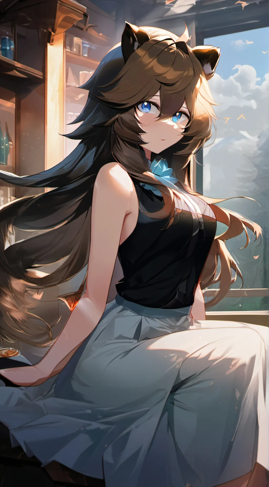 ai character: Luna  background