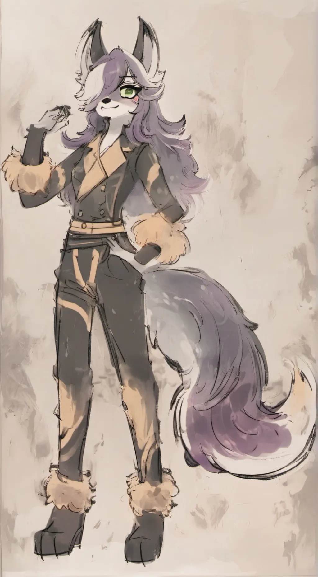 ai character: LUNA THE WOLF background
