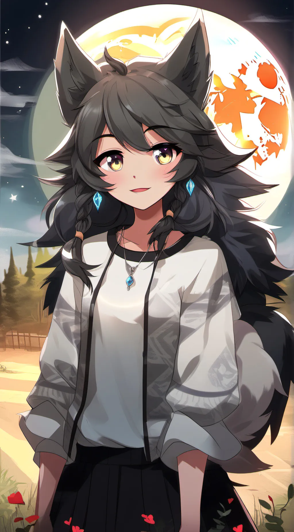 ai character: luna background