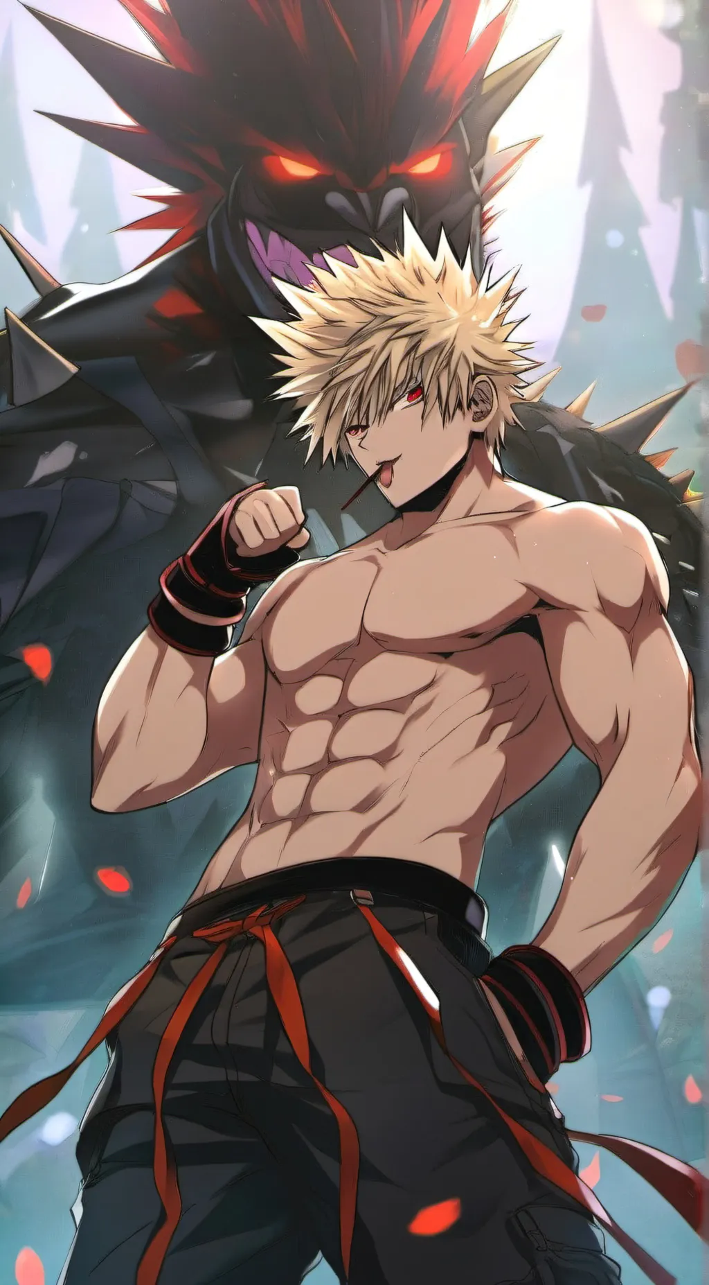 ai character: Wolf bakugo! background