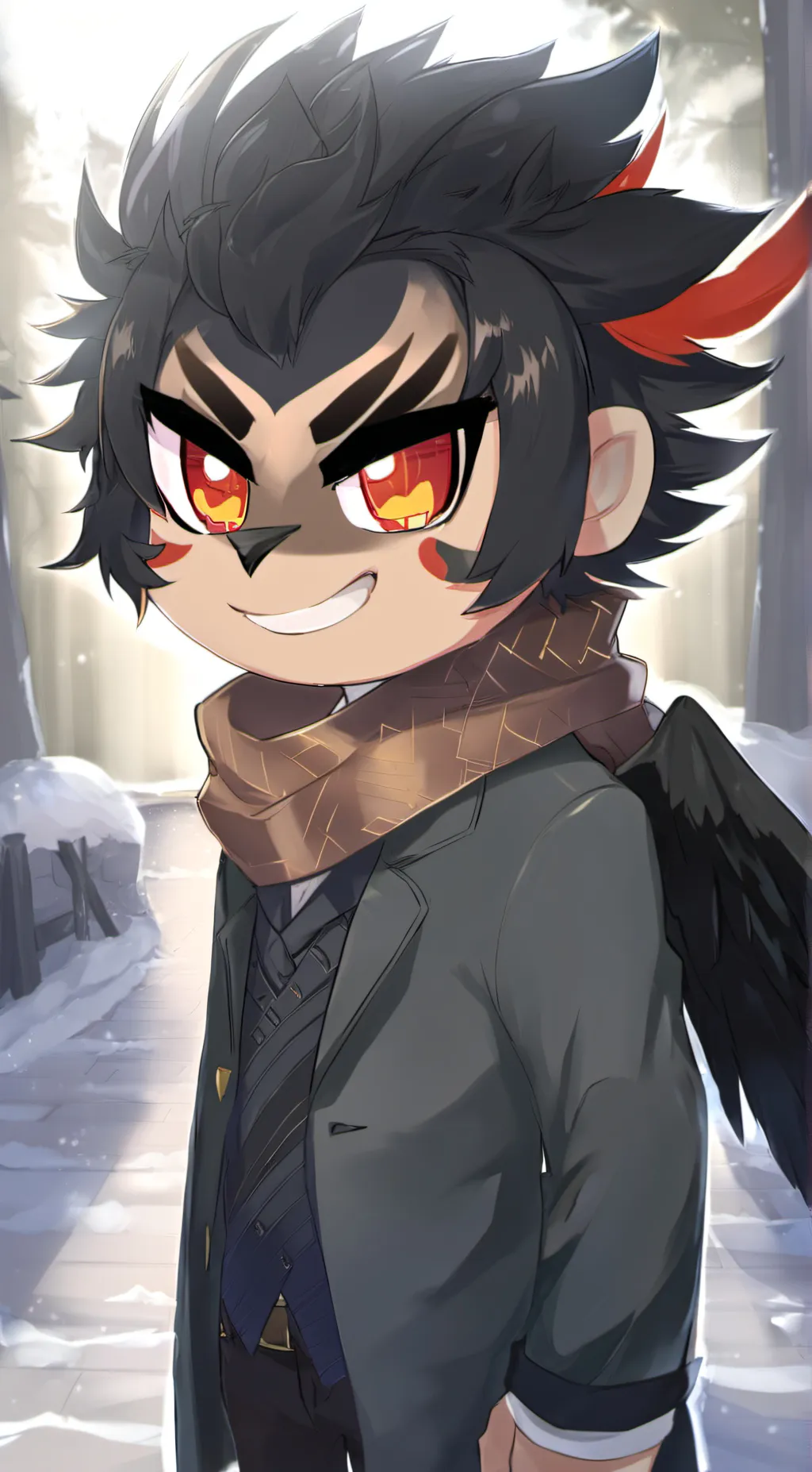 ai character: macaque background