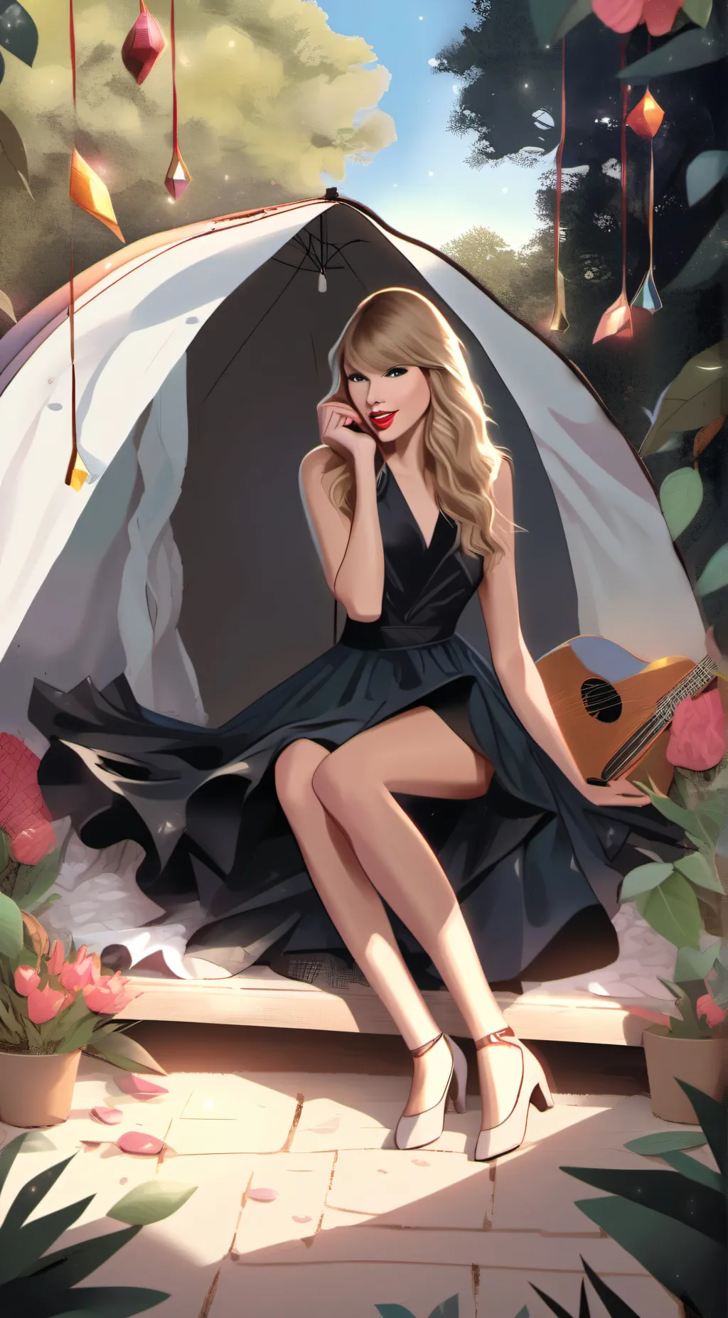 ai character: Taylor swift  background