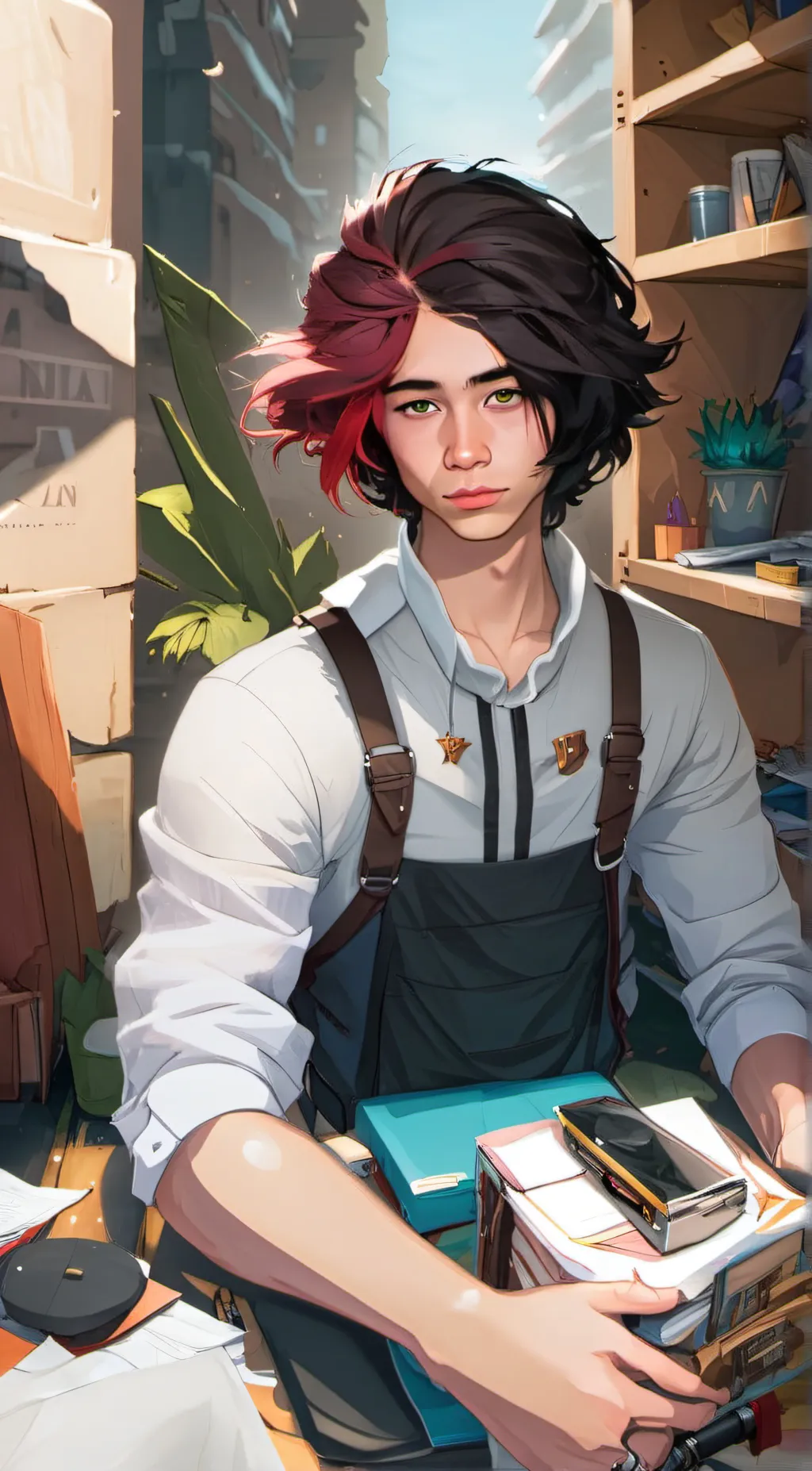 ai character: Tristan clausen  background