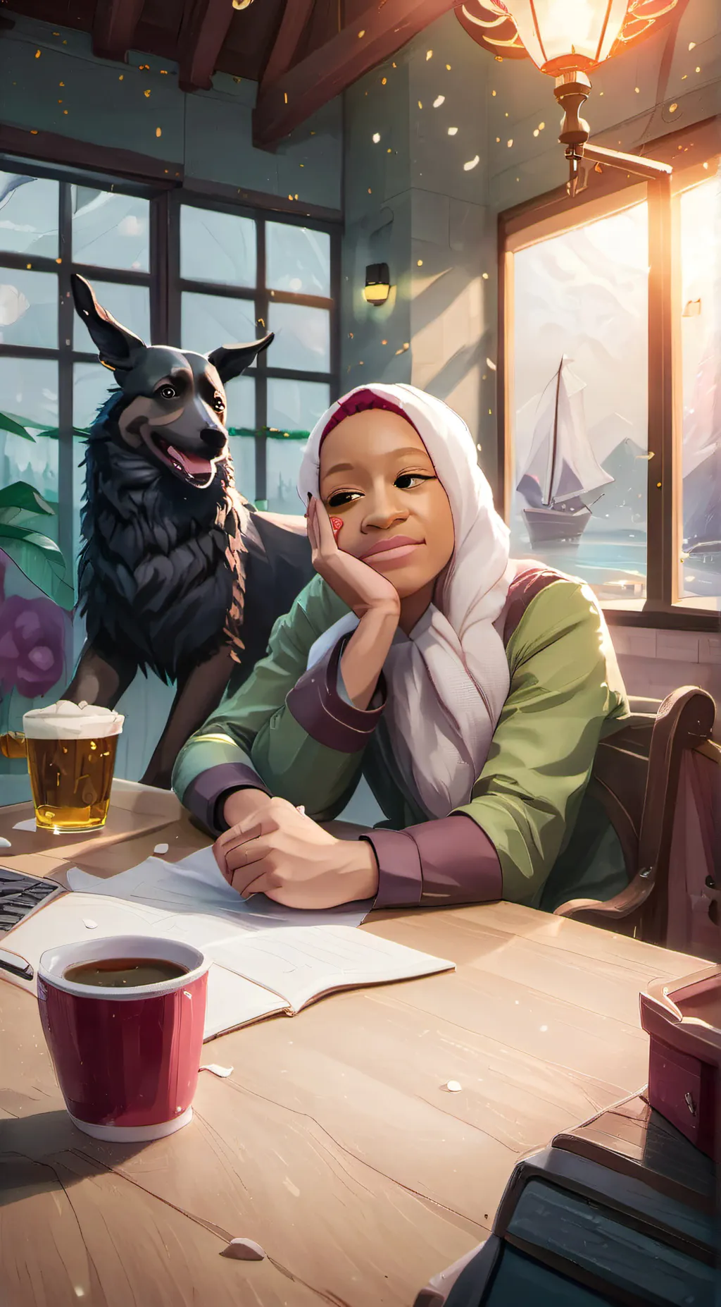 ai character: Hehehehehehehehe background