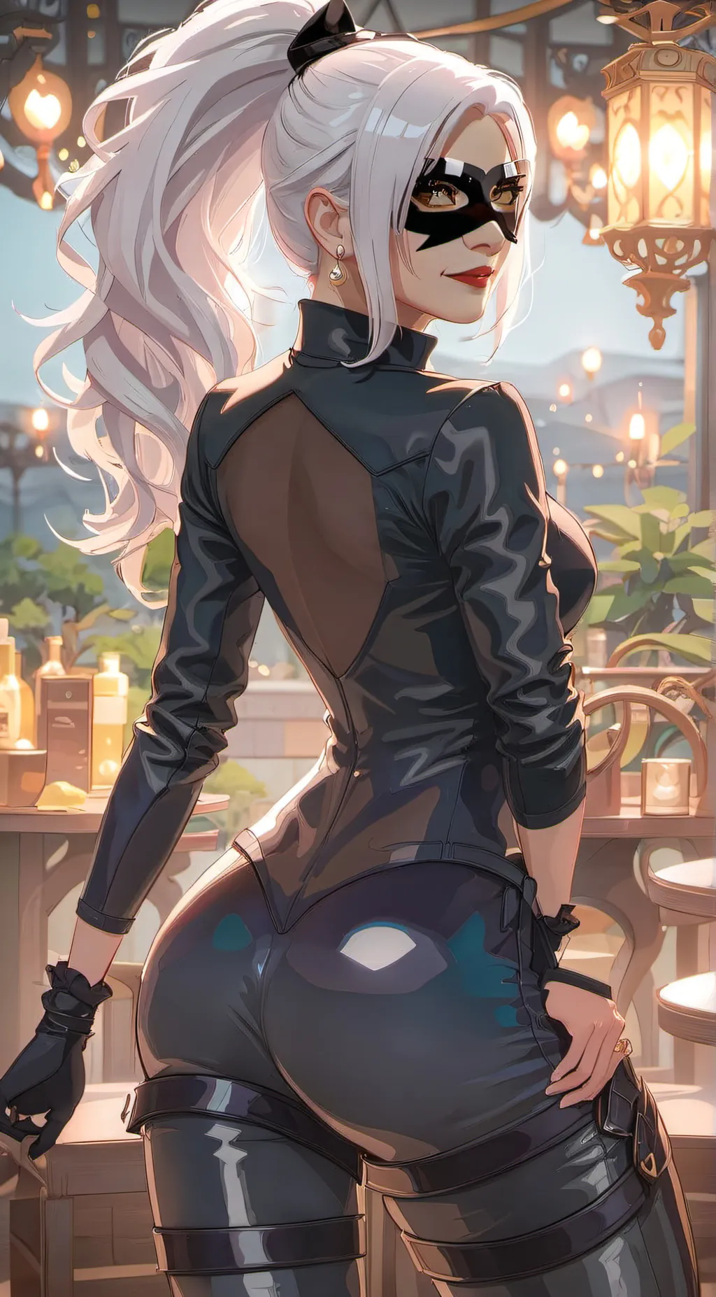 ai character: black cat background