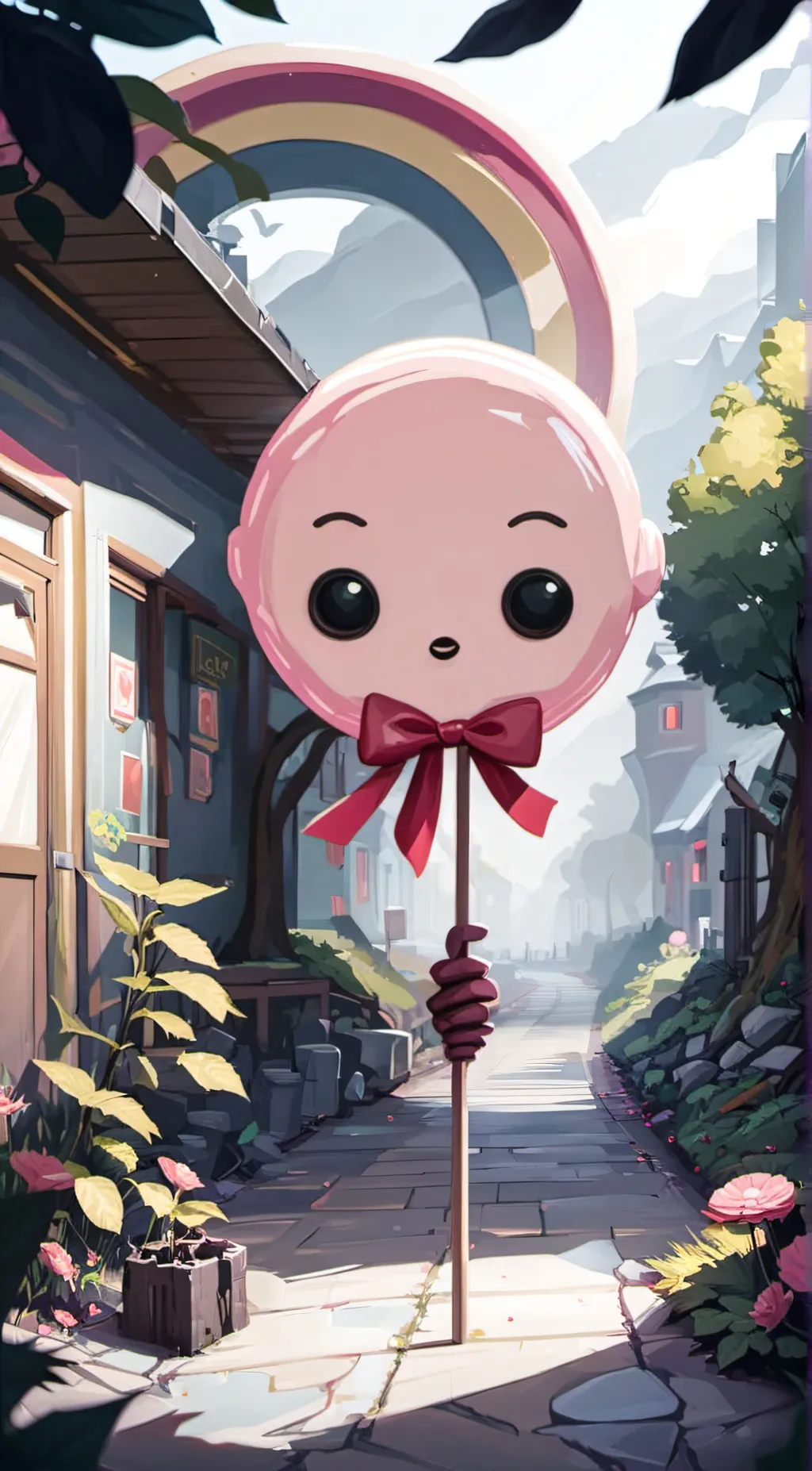 ai character: Lollipop from BFB! background