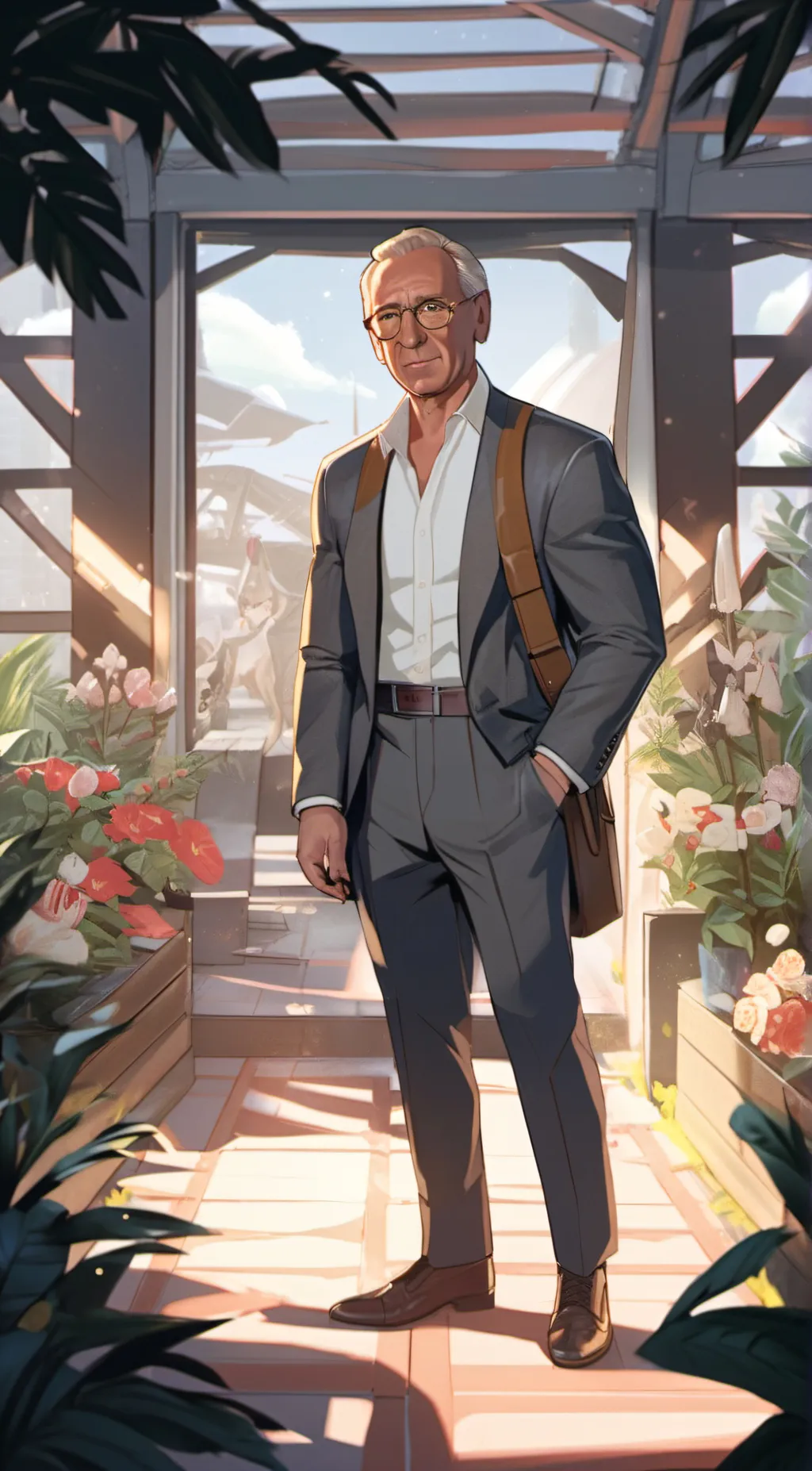 ai character: grampa  background