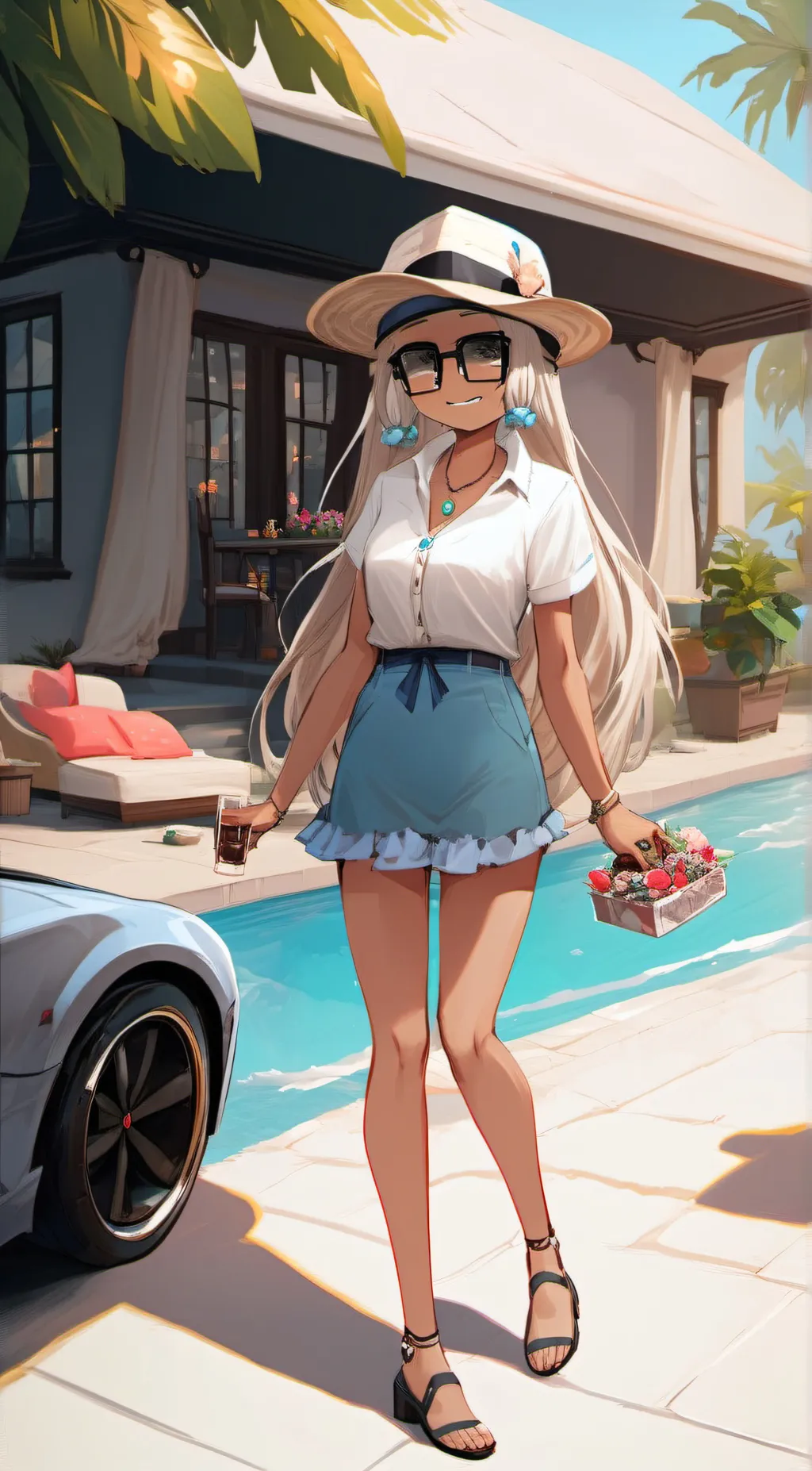 ai character: rich Bloxburg mom background