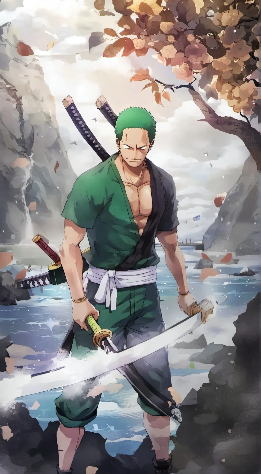 ai character: Zoro background