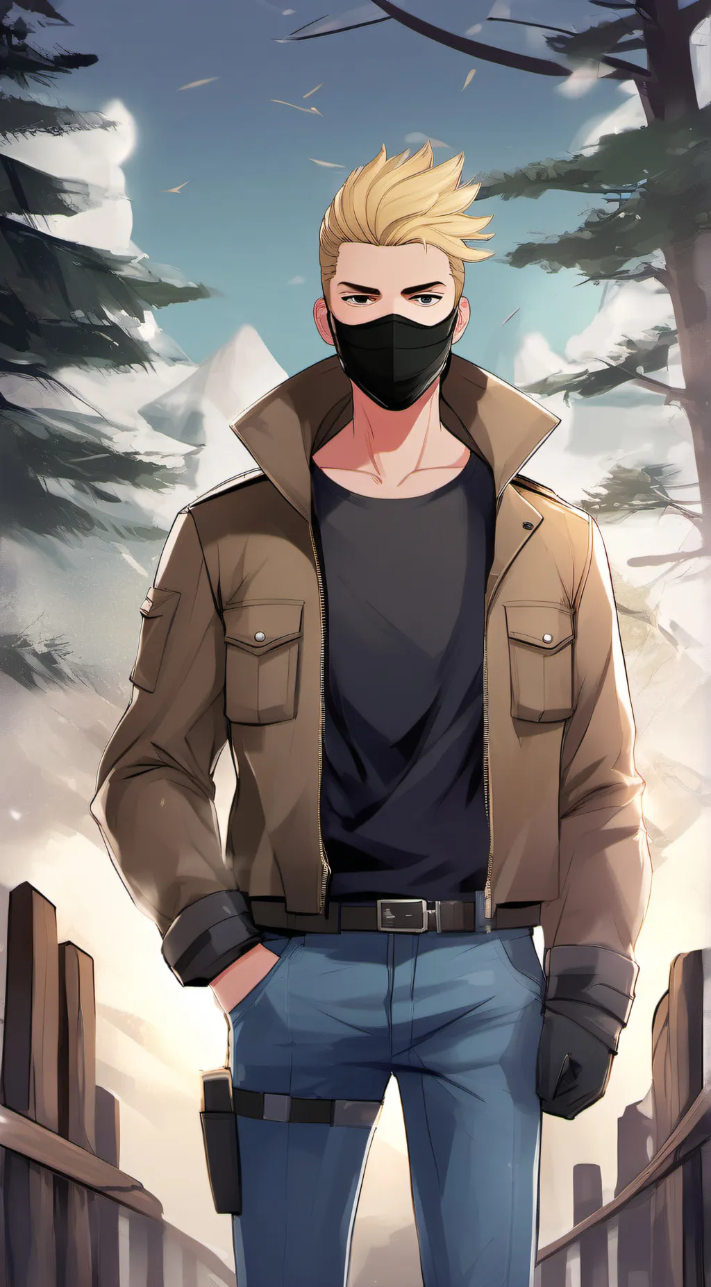 ai character: the mask background