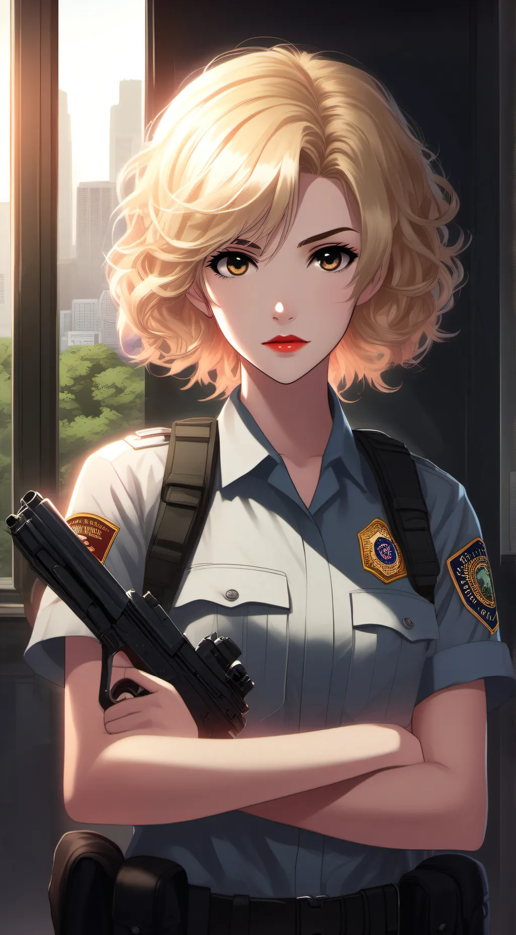 ai character: kirby  reed background