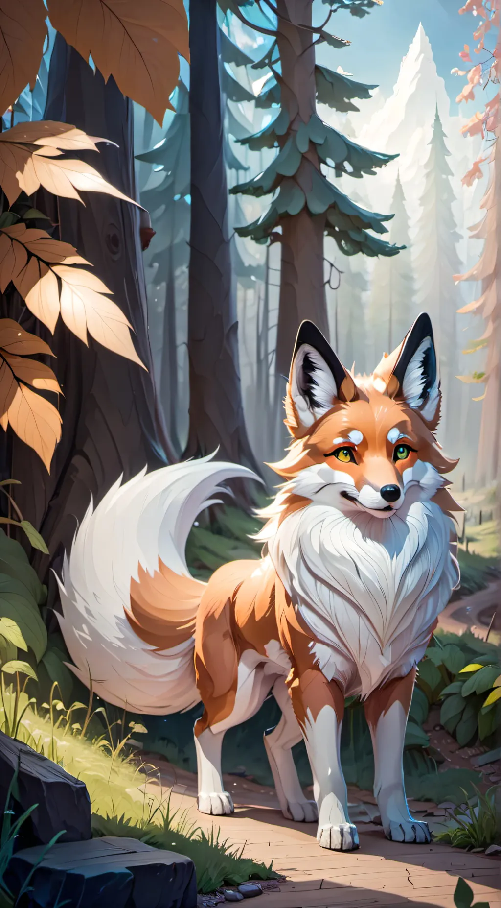 ai character: life as a fox background