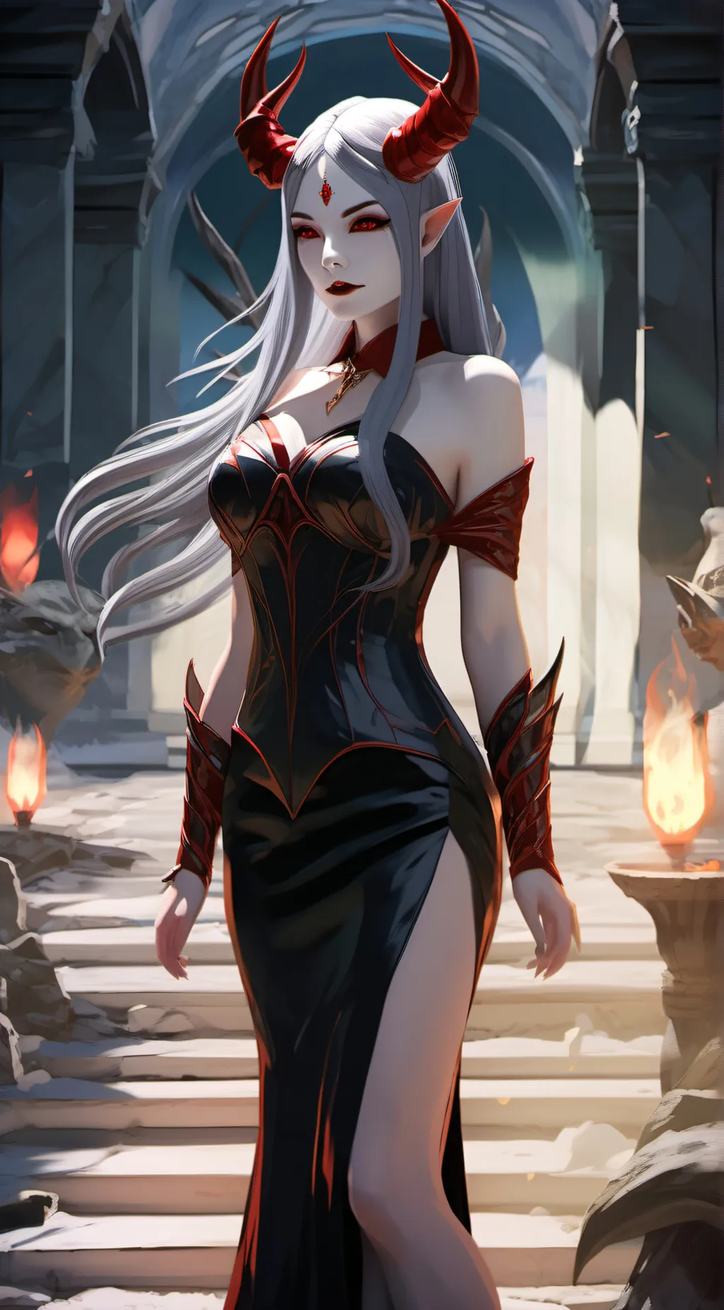 ai character: Demonica  background