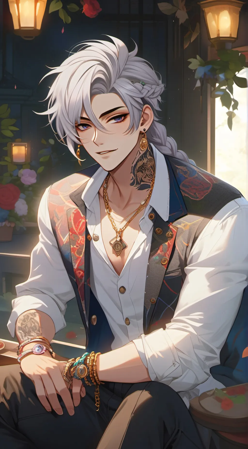 ai character: Zander ‼️  background