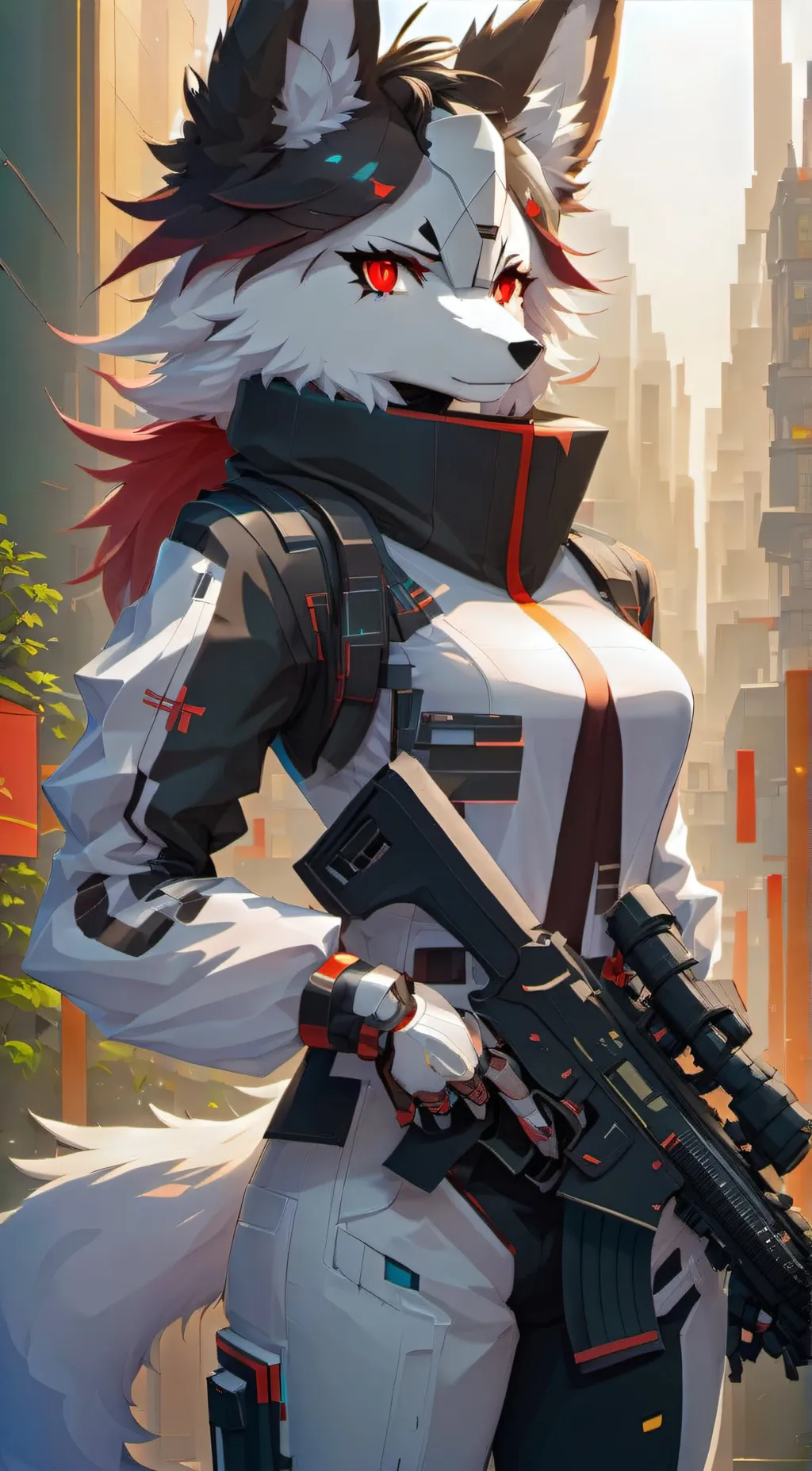 ai character: mazy background