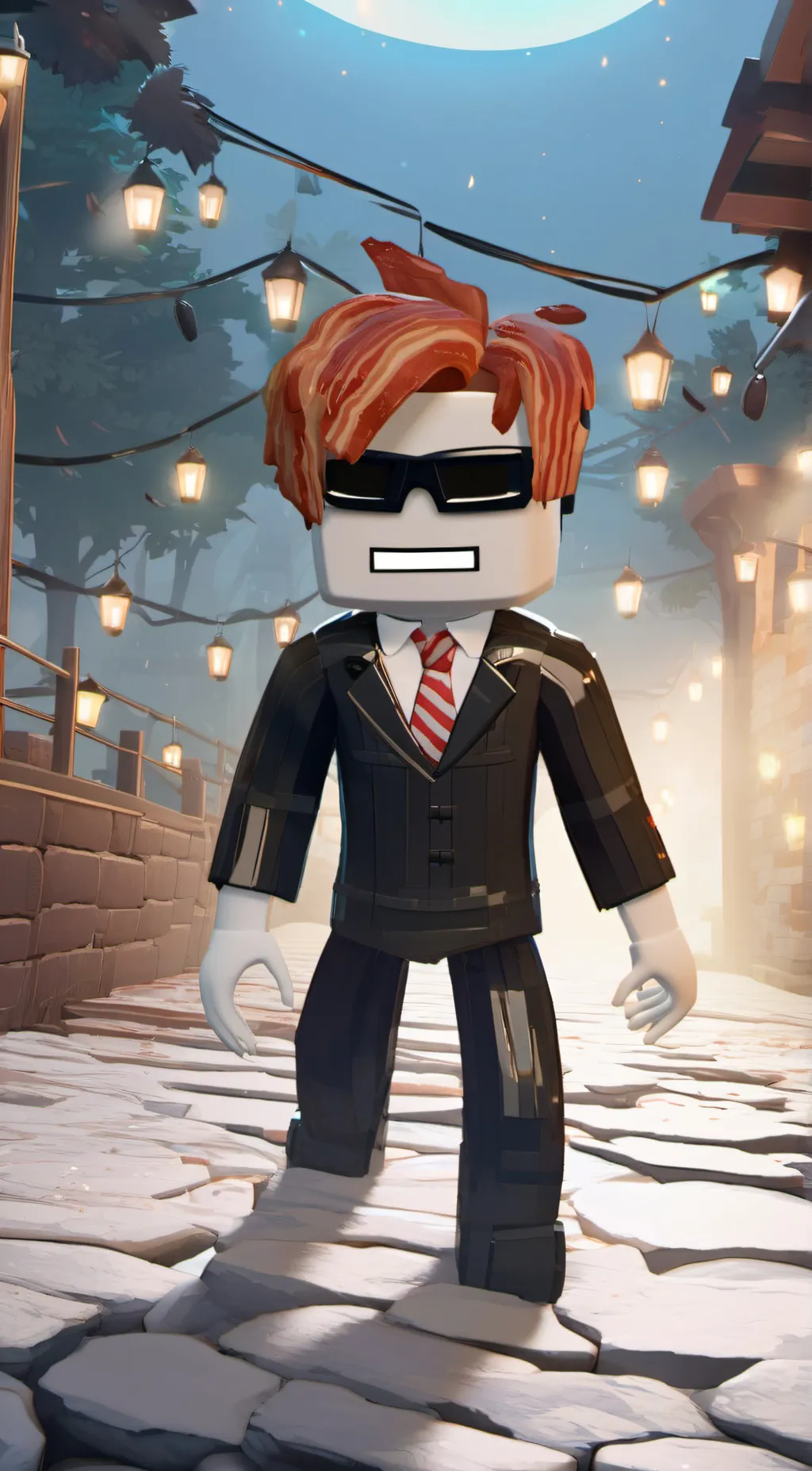 ai character: bacon boy background