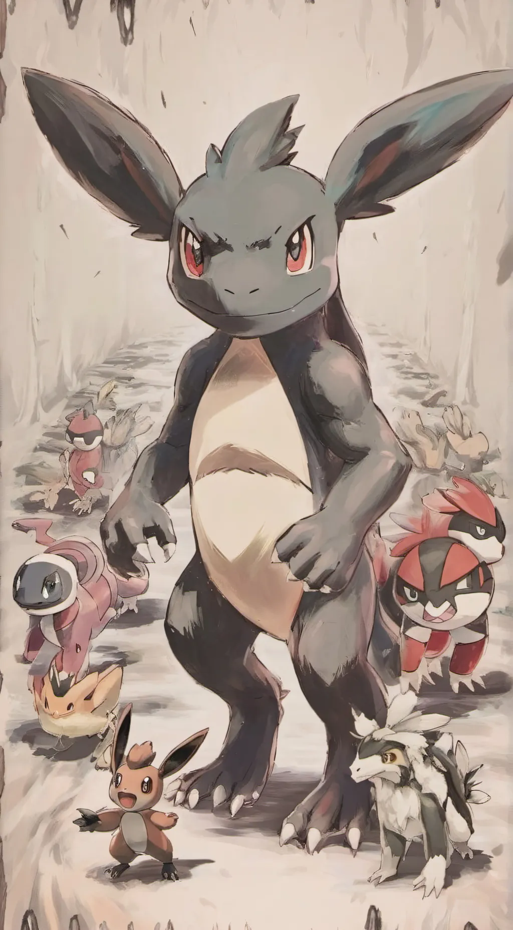 ai character: frogadeer background