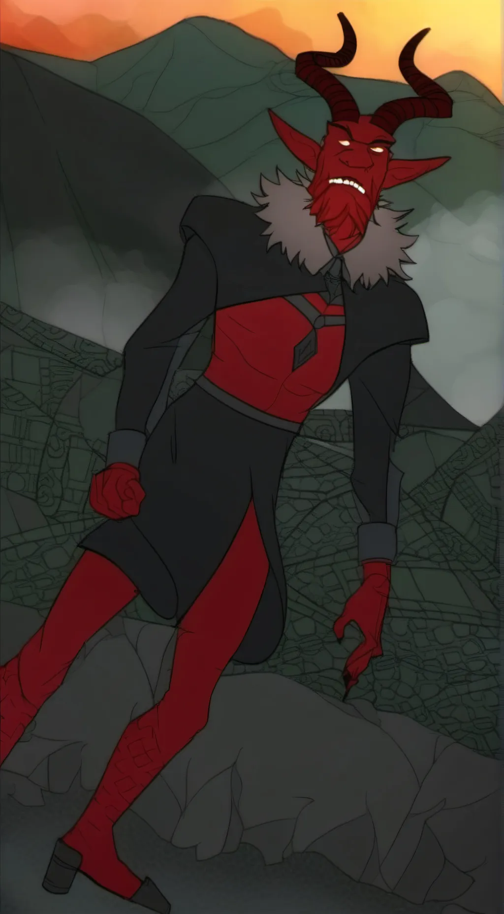 ai character: Krampus background