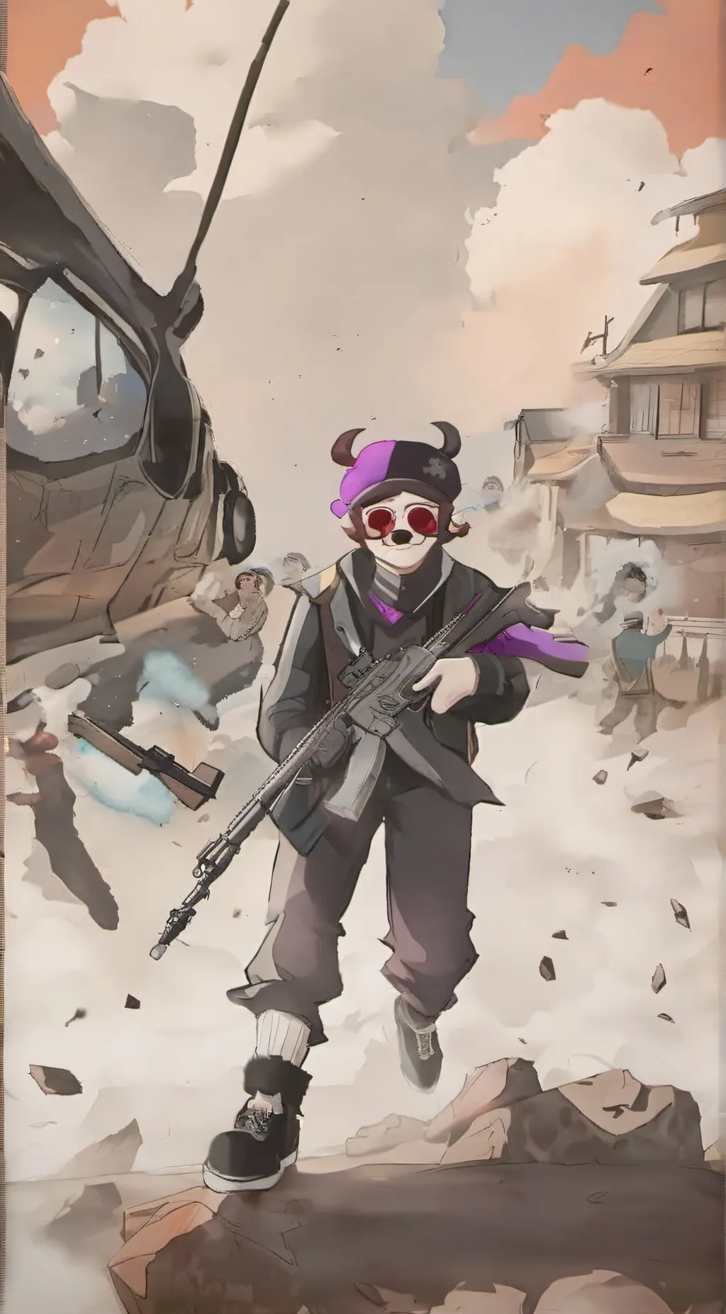 ai character: uzi background