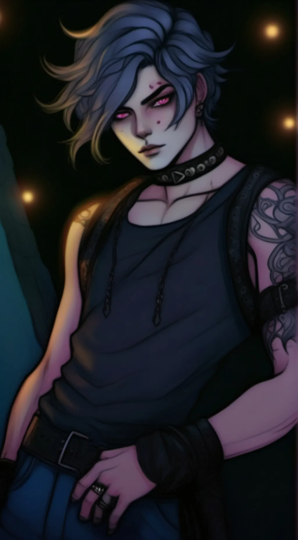 ai character: Lucas Nightshade background