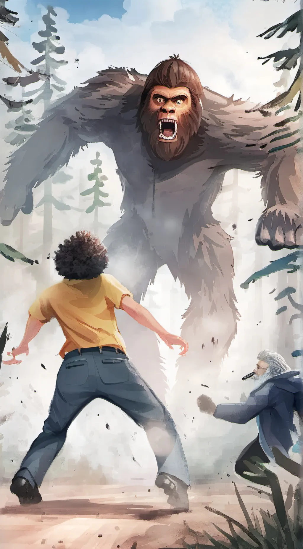 ai character: sasquatch background