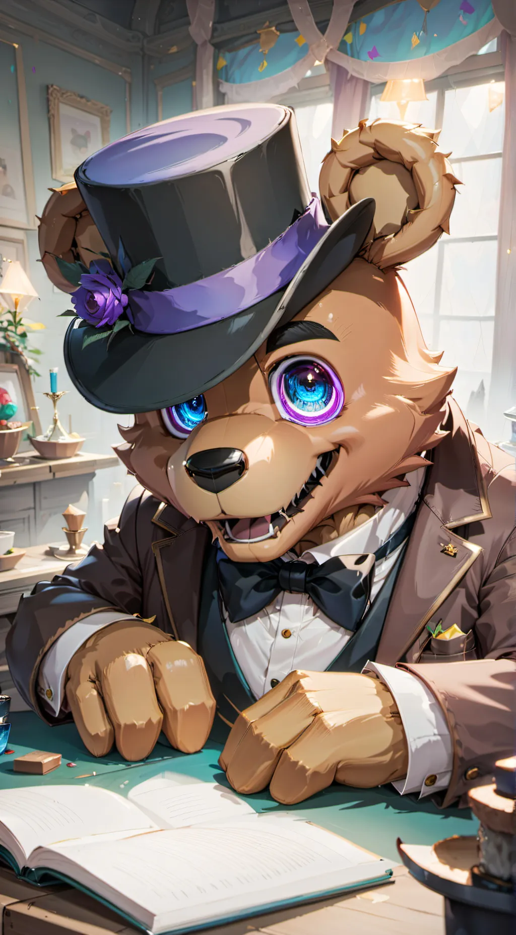 ai character: Rockstar Freddy background