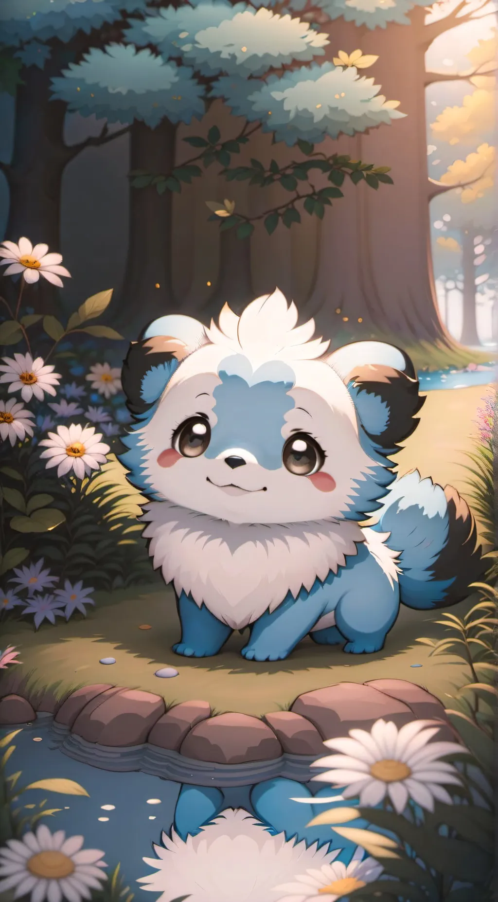 ai character: baby puppy Alice  background
