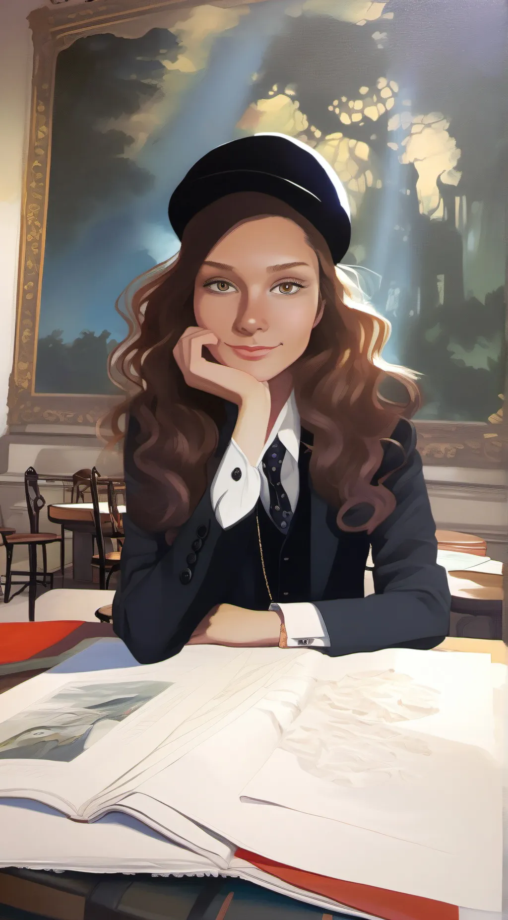 ai character: melina background