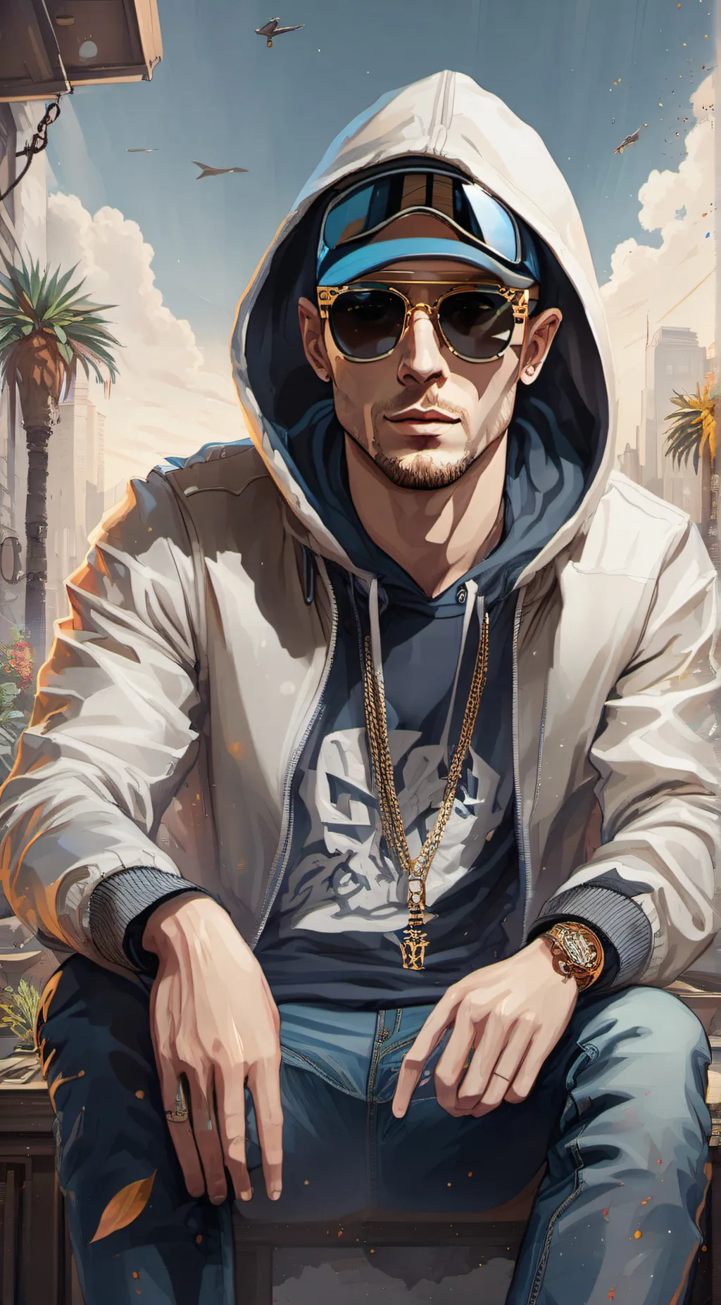 ai character: Tripple R background