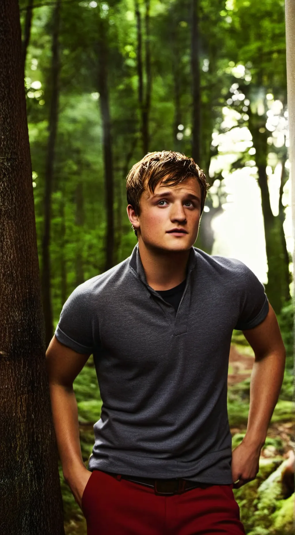 ai character: Josh Hutcherson  background