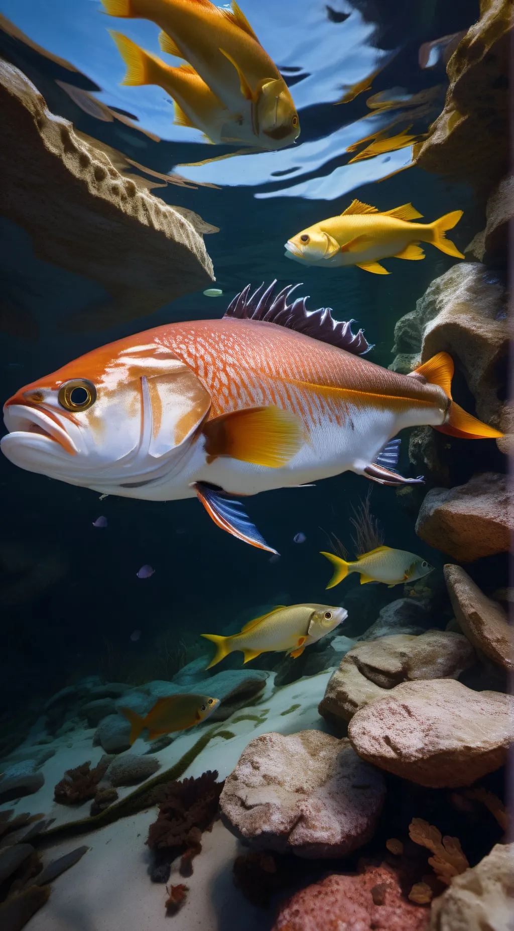 ai character: Calm fish background