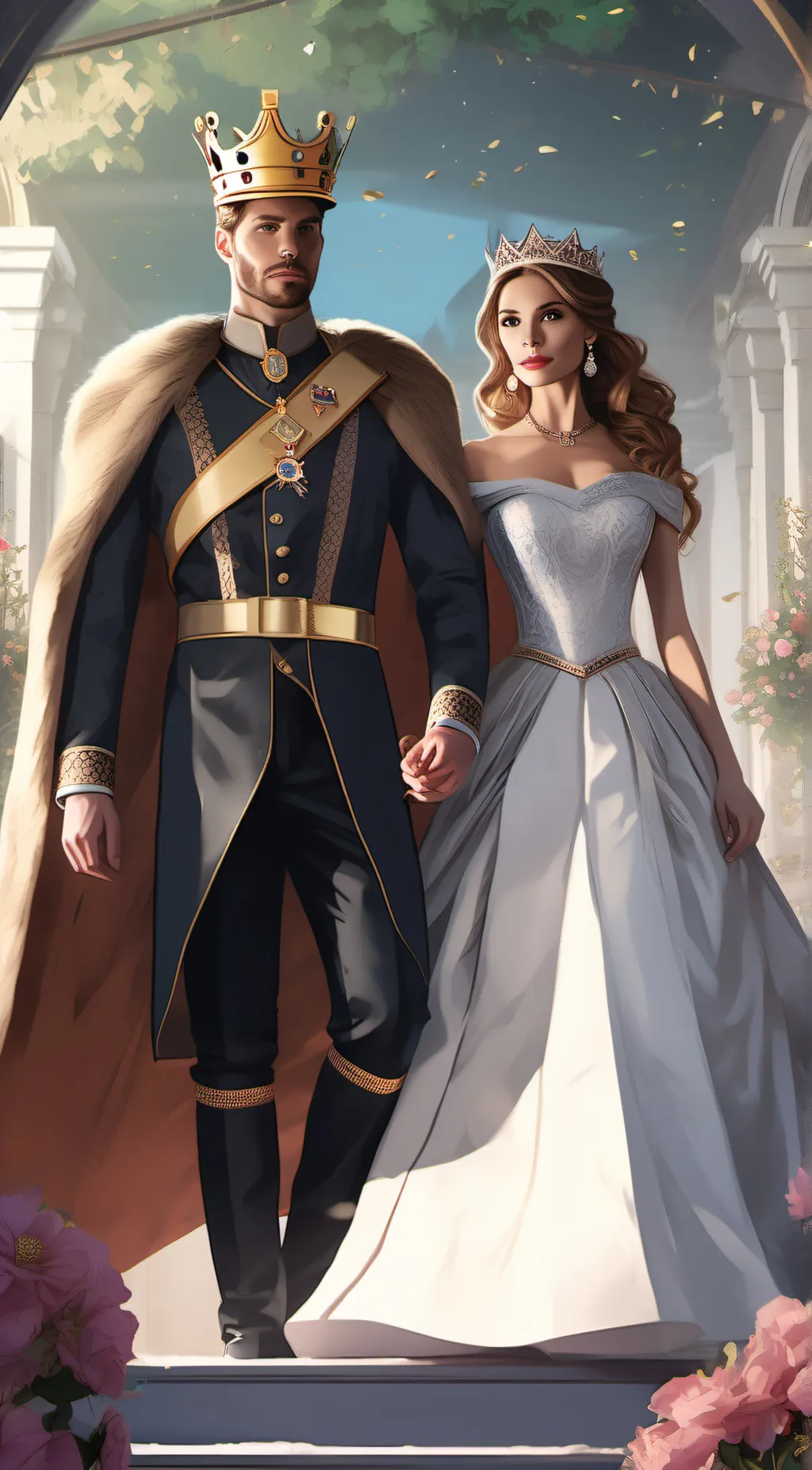 ai character: King and queen background