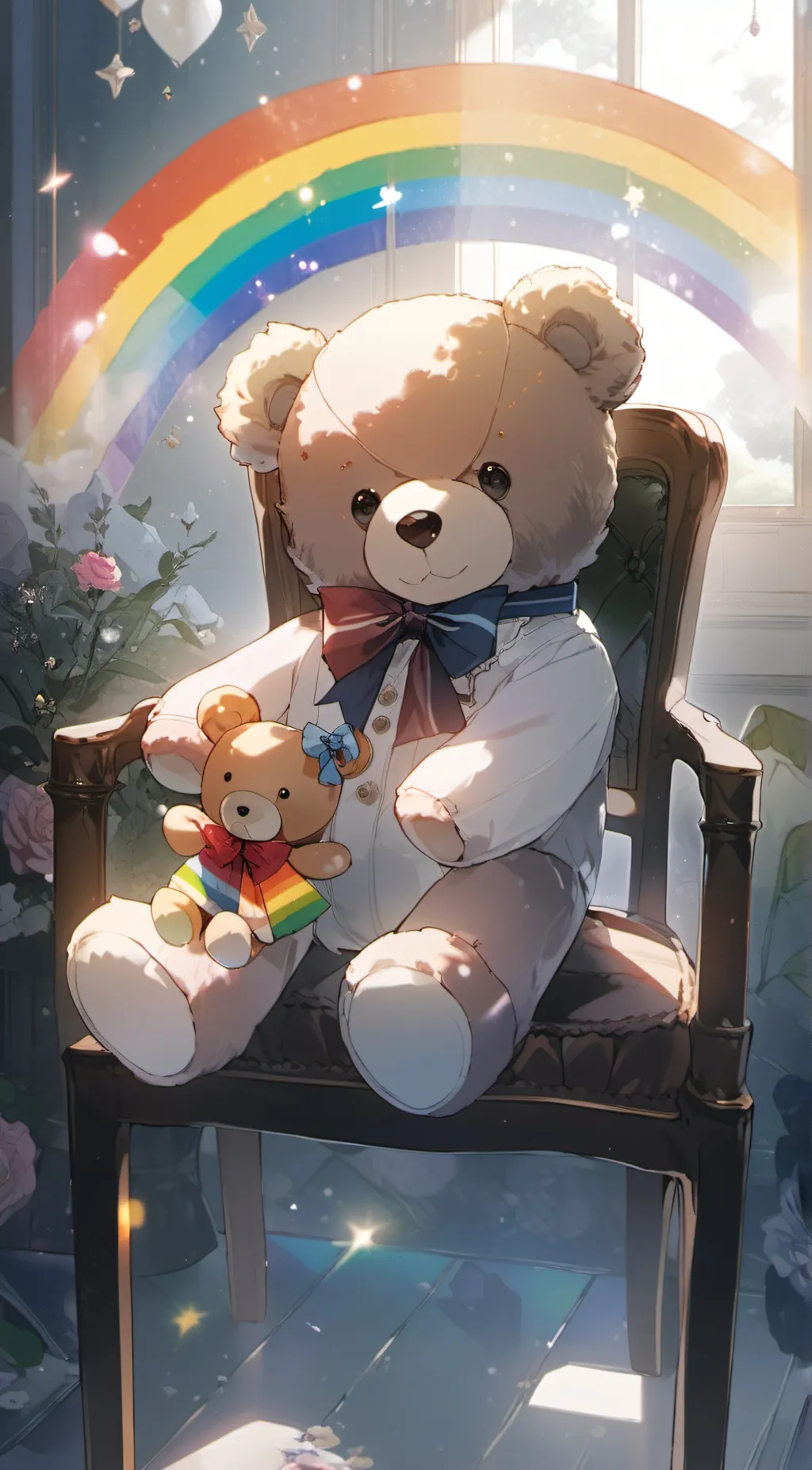 ai character: rainbow ✨🌈✨ background