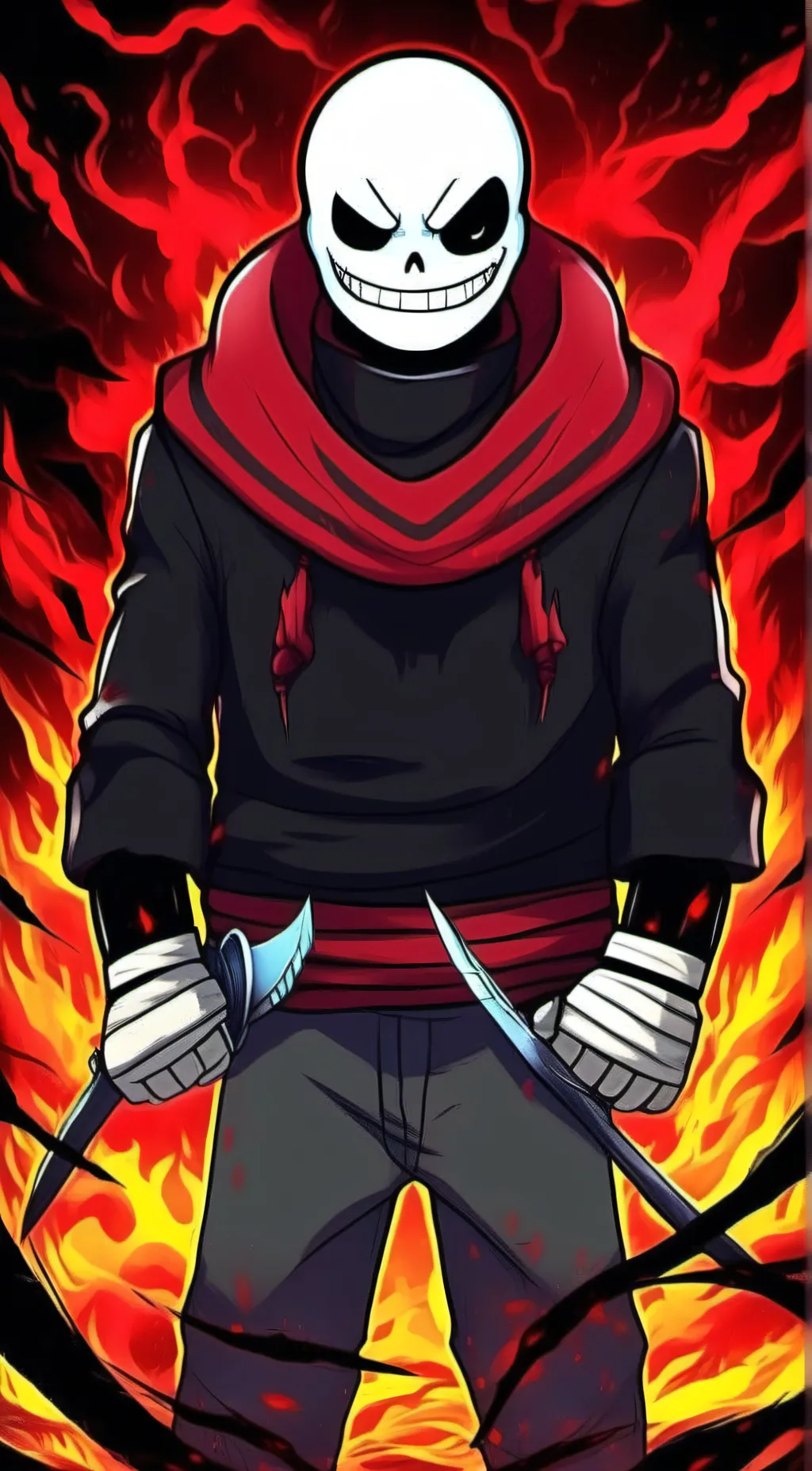 ai character: Killer sans background