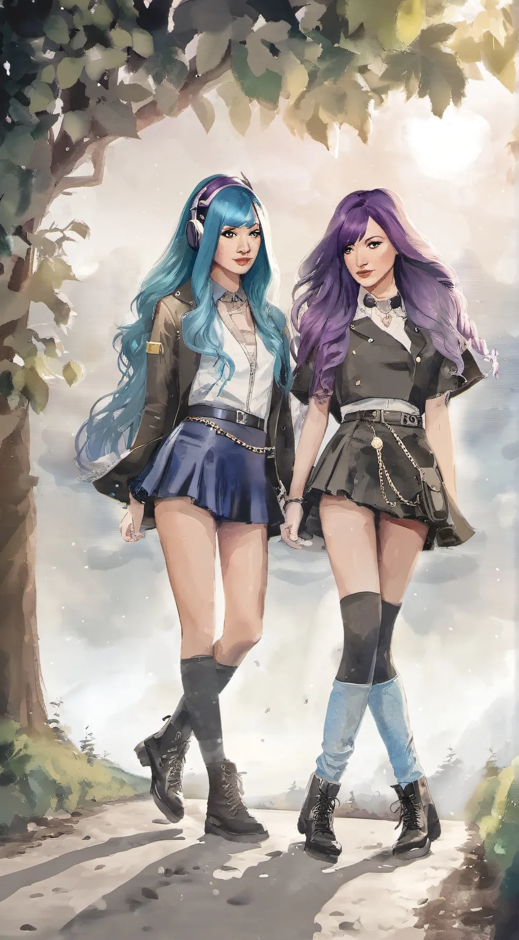 ai character: Evie and Mal background