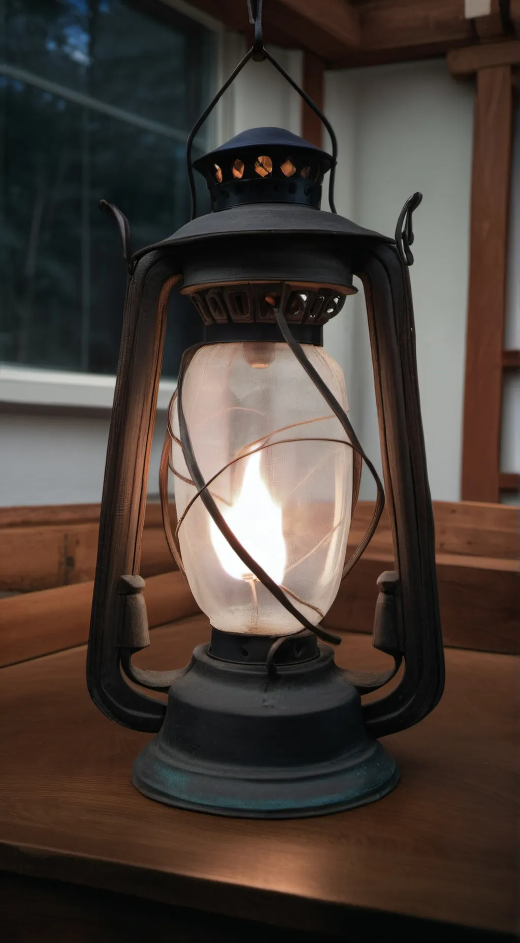 ai character: magical lantern background