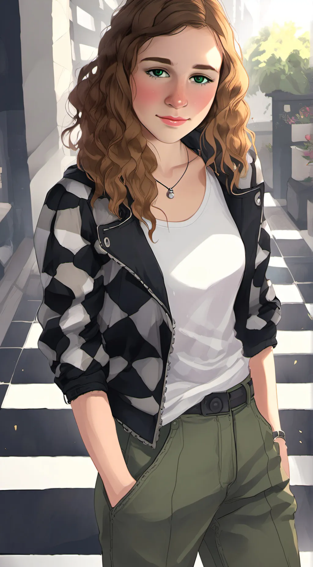 ai character: Autumn background