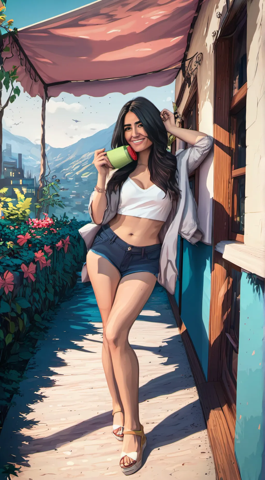 ai character: Autumn  background