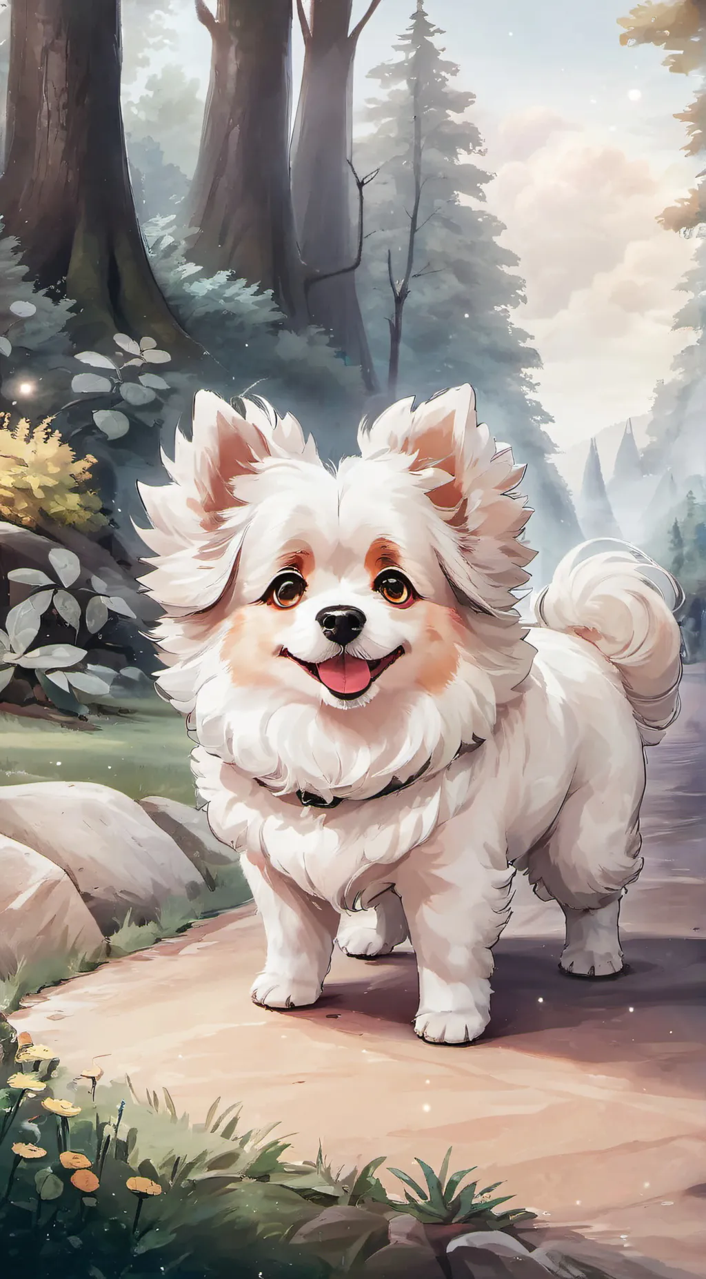 ai character: my dog daisy background