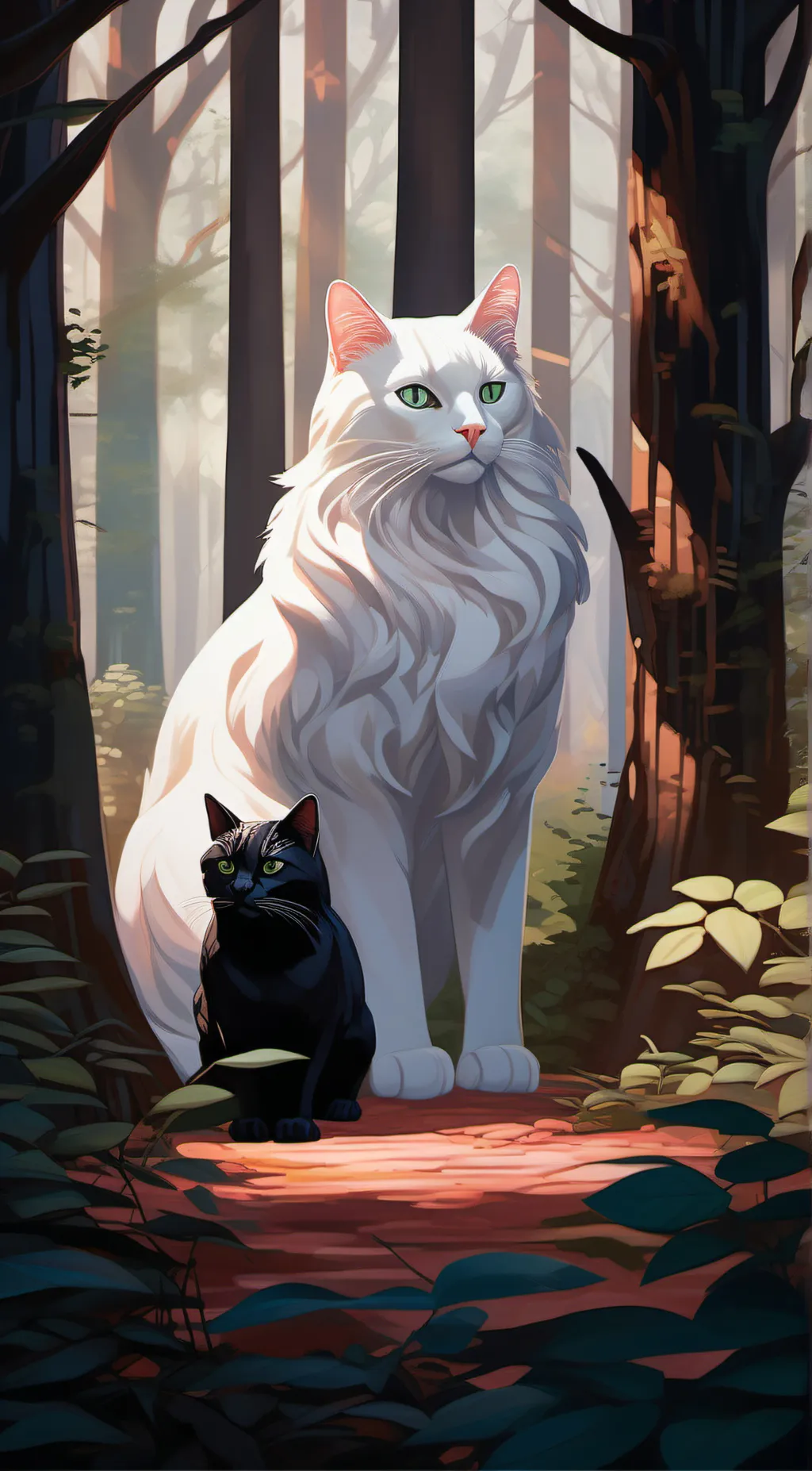 ai character: Whitefur & Graypaw background