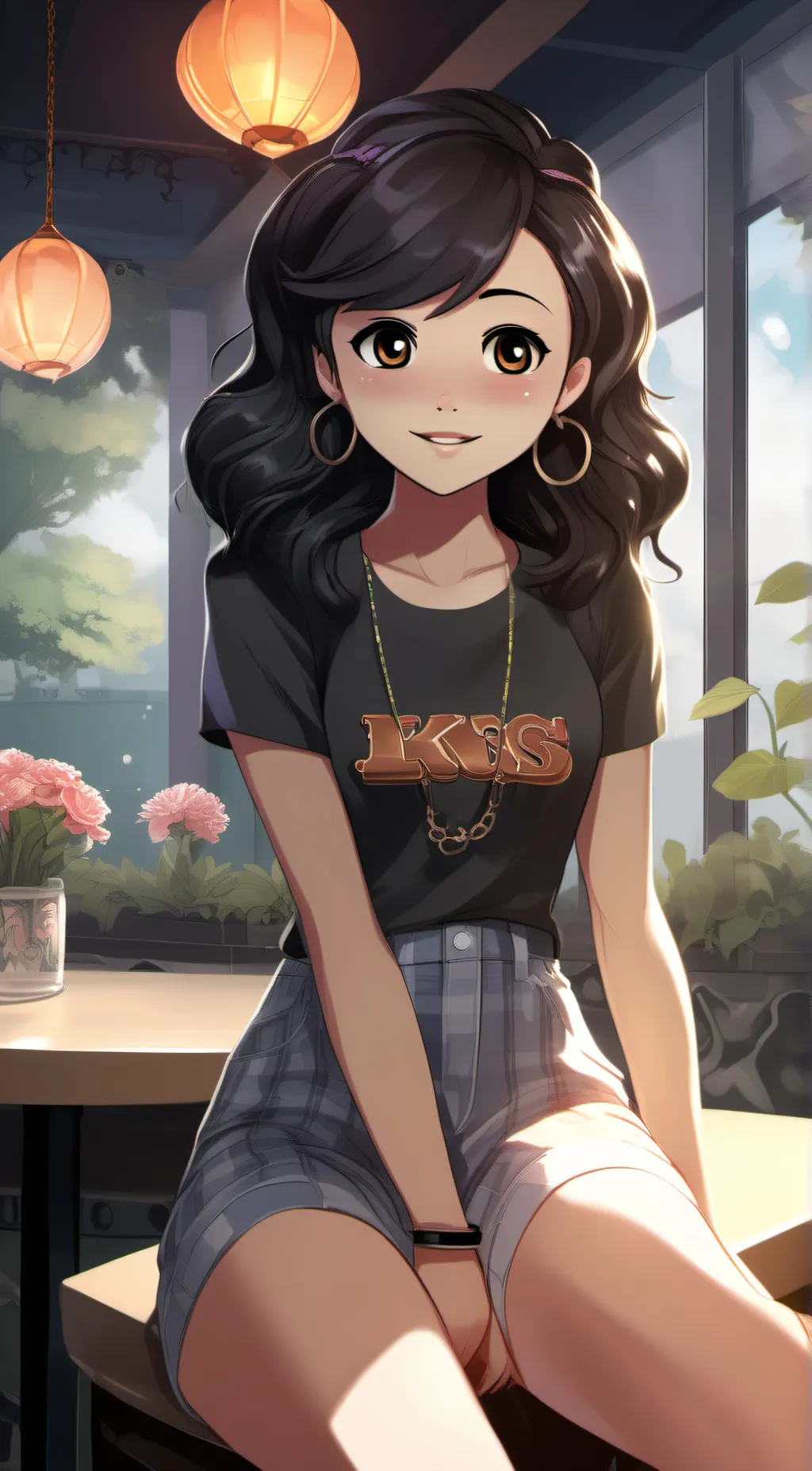 ai character: Girl likes you  background