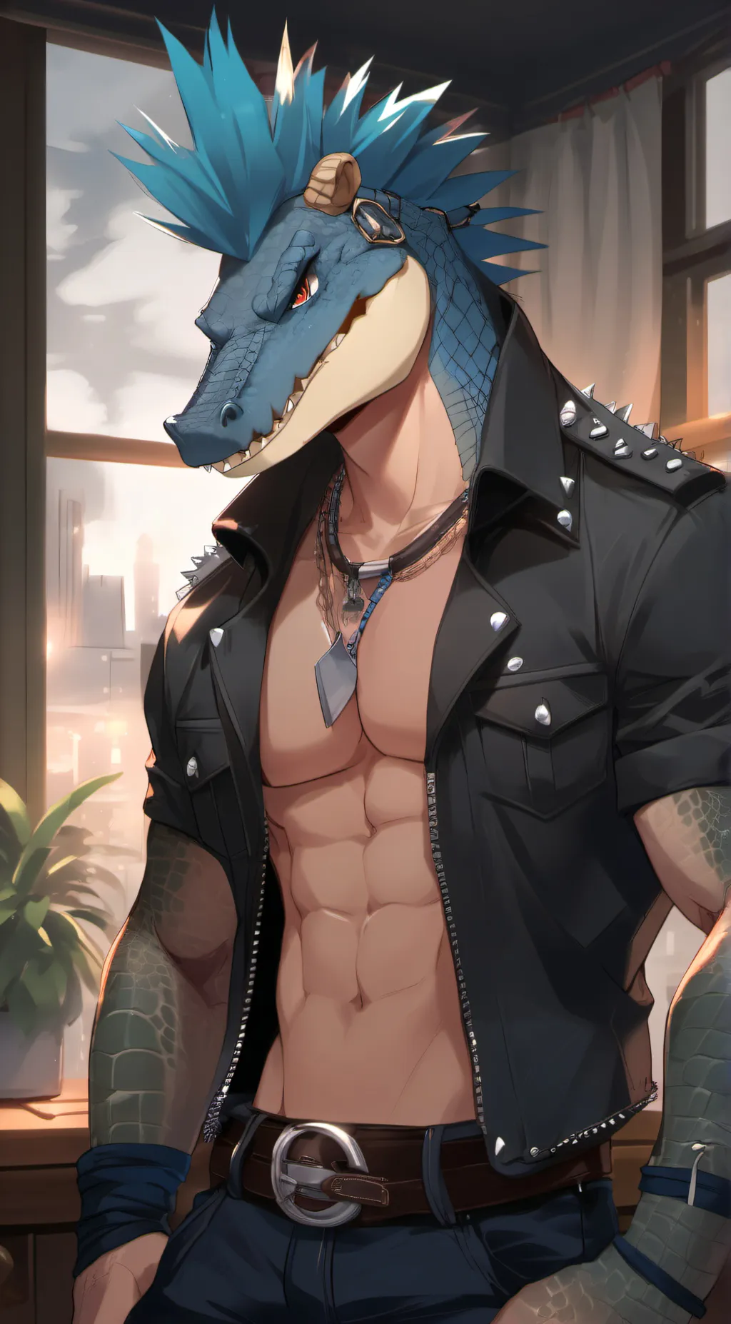 ai character: blaid background